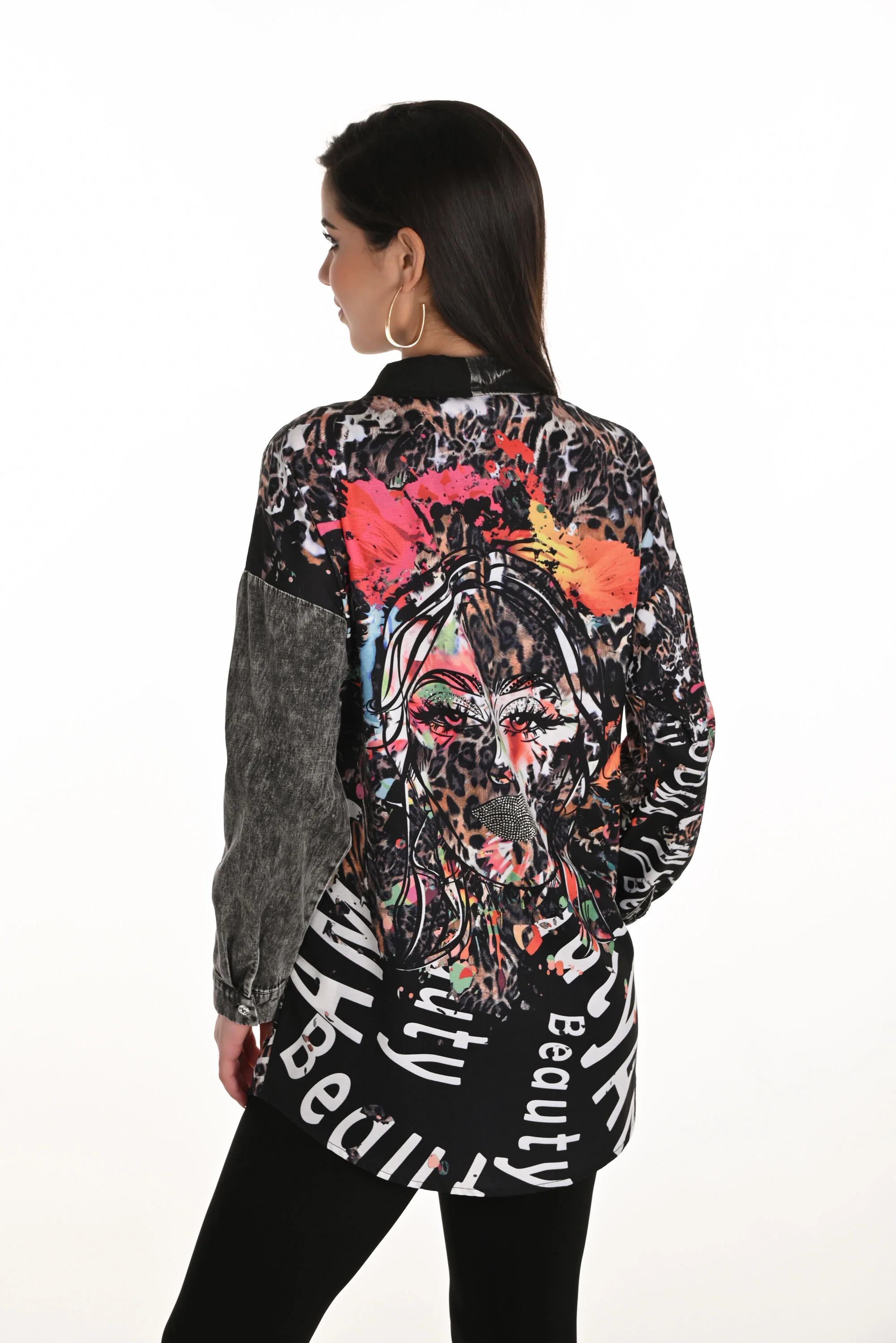 Frank Lyman Animal & Casual Print Long Sleeve Shirt Style 253749 - Image 4