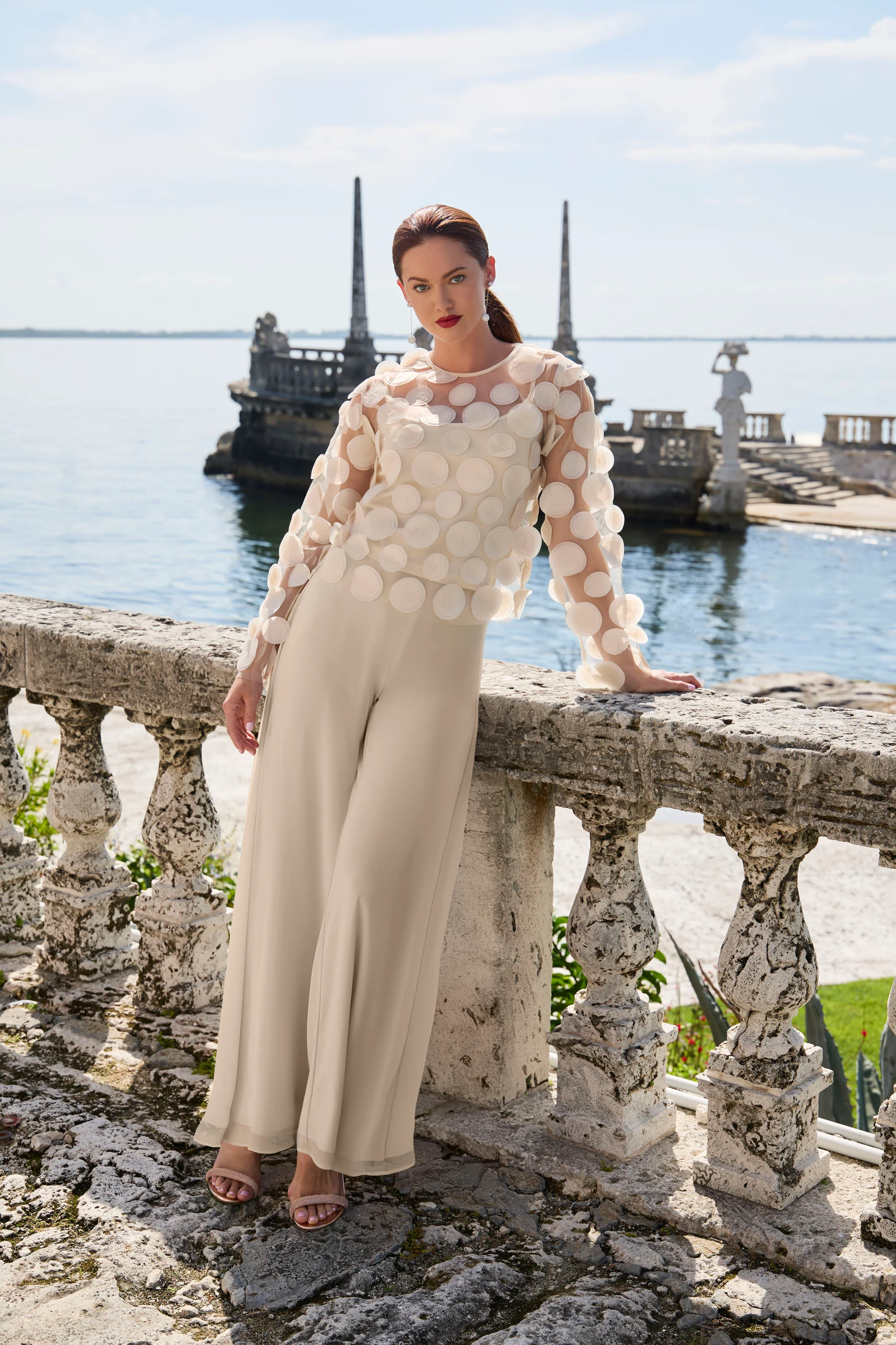 Frank Lyman Beige 3D Dot Top Style 258745U - Image 3
