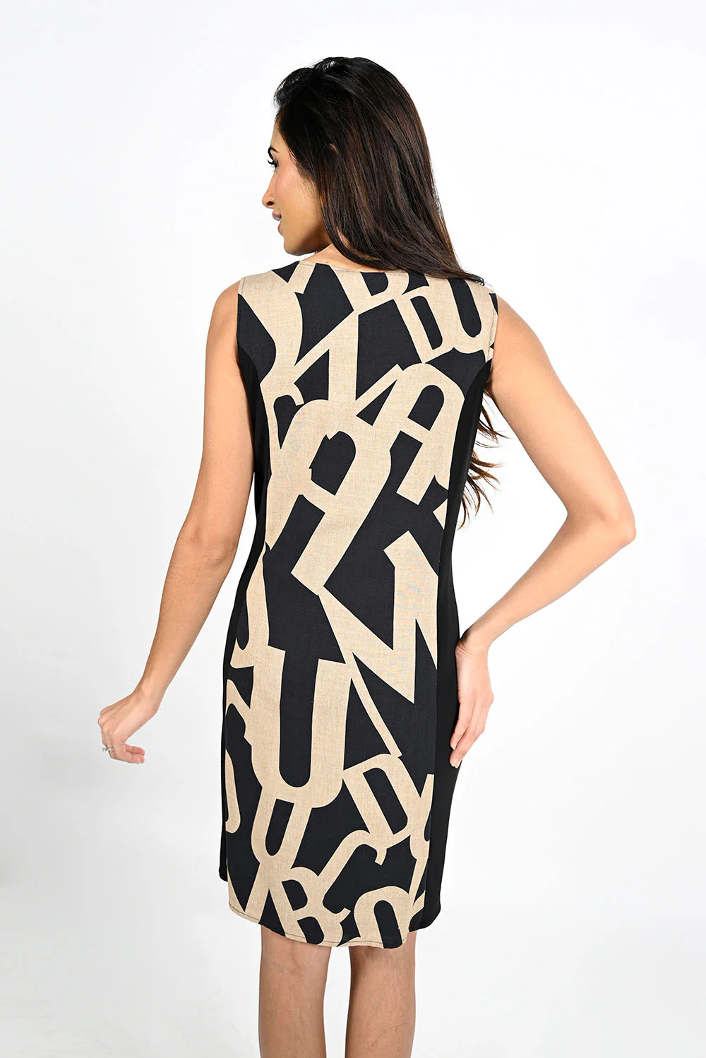 Frank Lyman Black/Beige Dress Style 226426 - Image 3