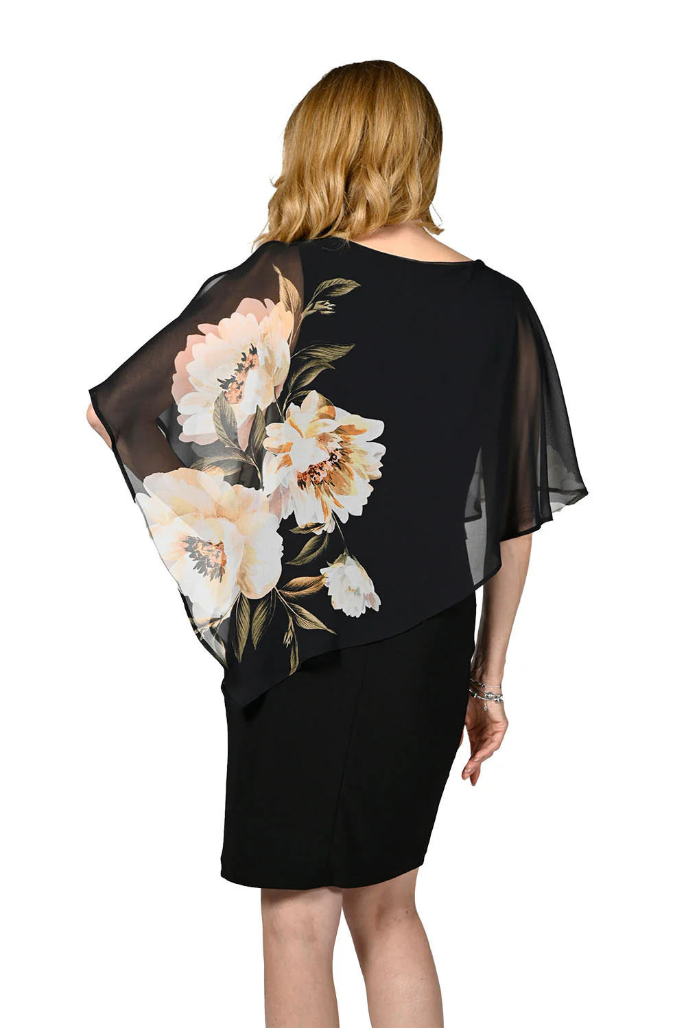 Frank Lyman Black/Beige Woven Dress Style 236156 - Image 2