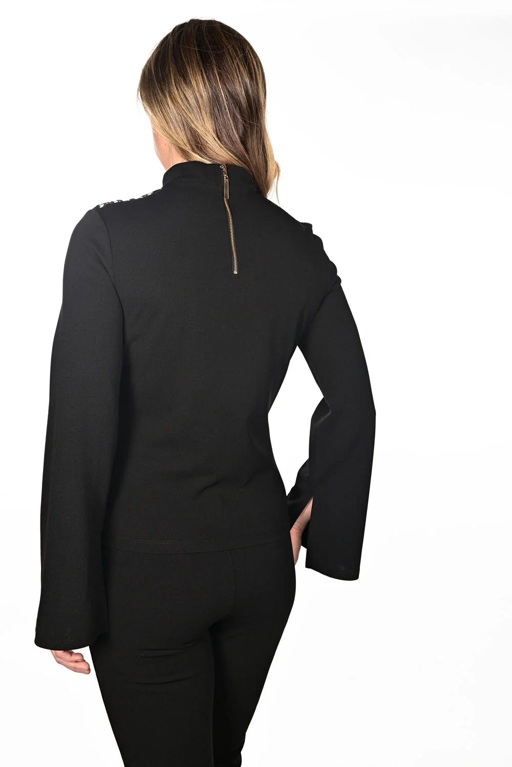 Frank Lyman Black Bell Sleeve Top Style 234223 - Image 2