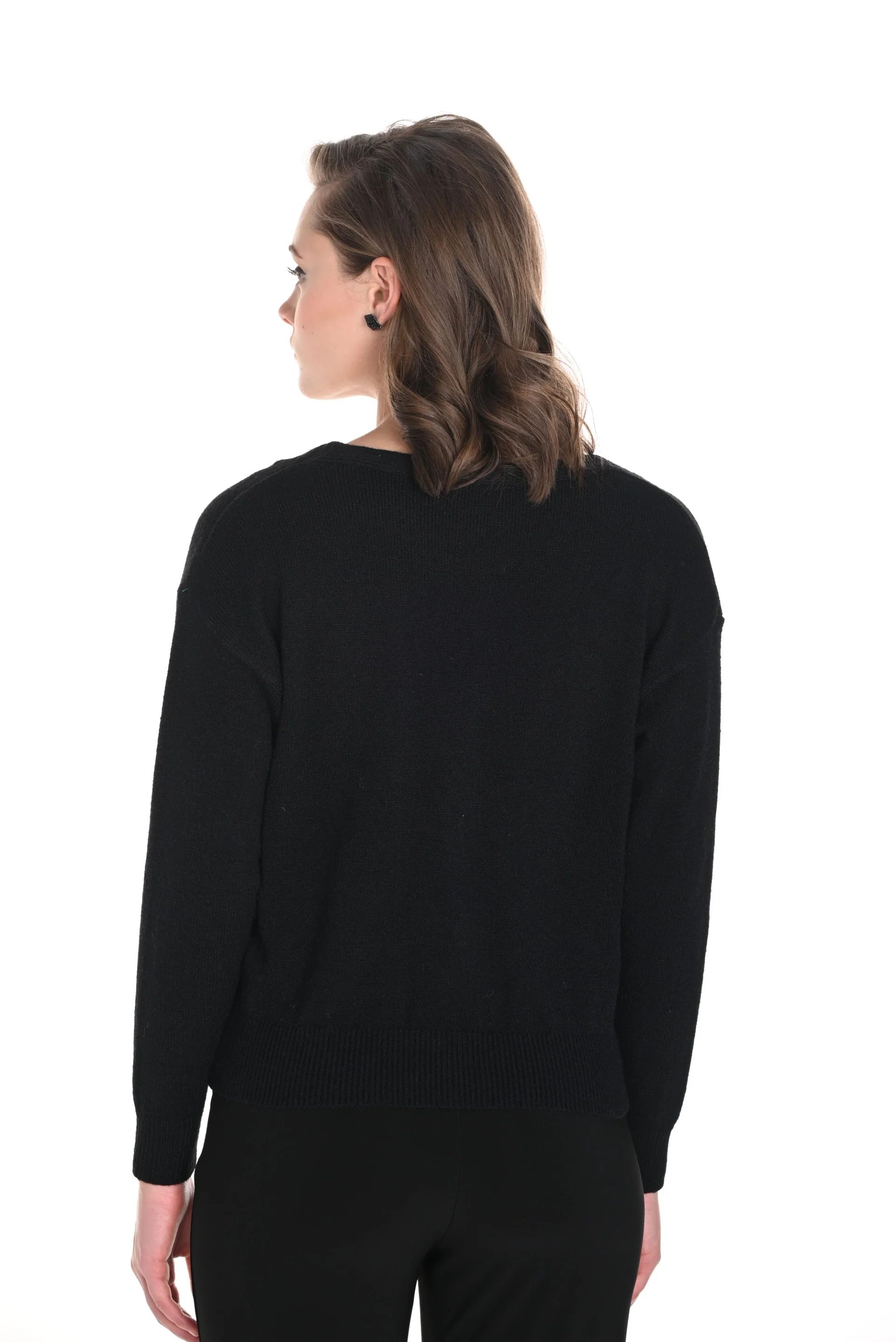Frank Lyman Black Cardigan with Heart Motifs Style 244624U - Image 3
