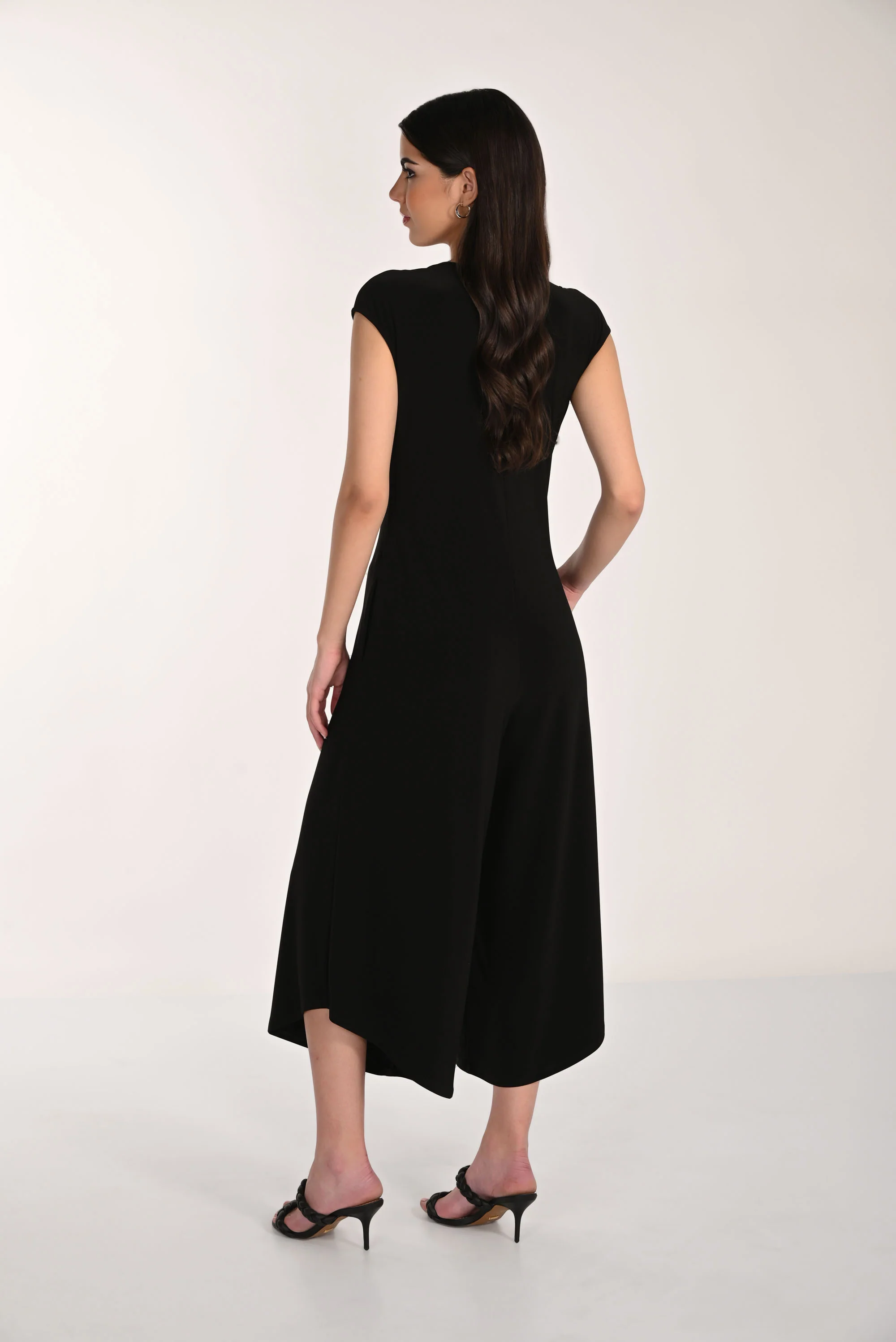 Frank Lyman Black Casual V-neck Jumpsuit Style 266065 - Image 2