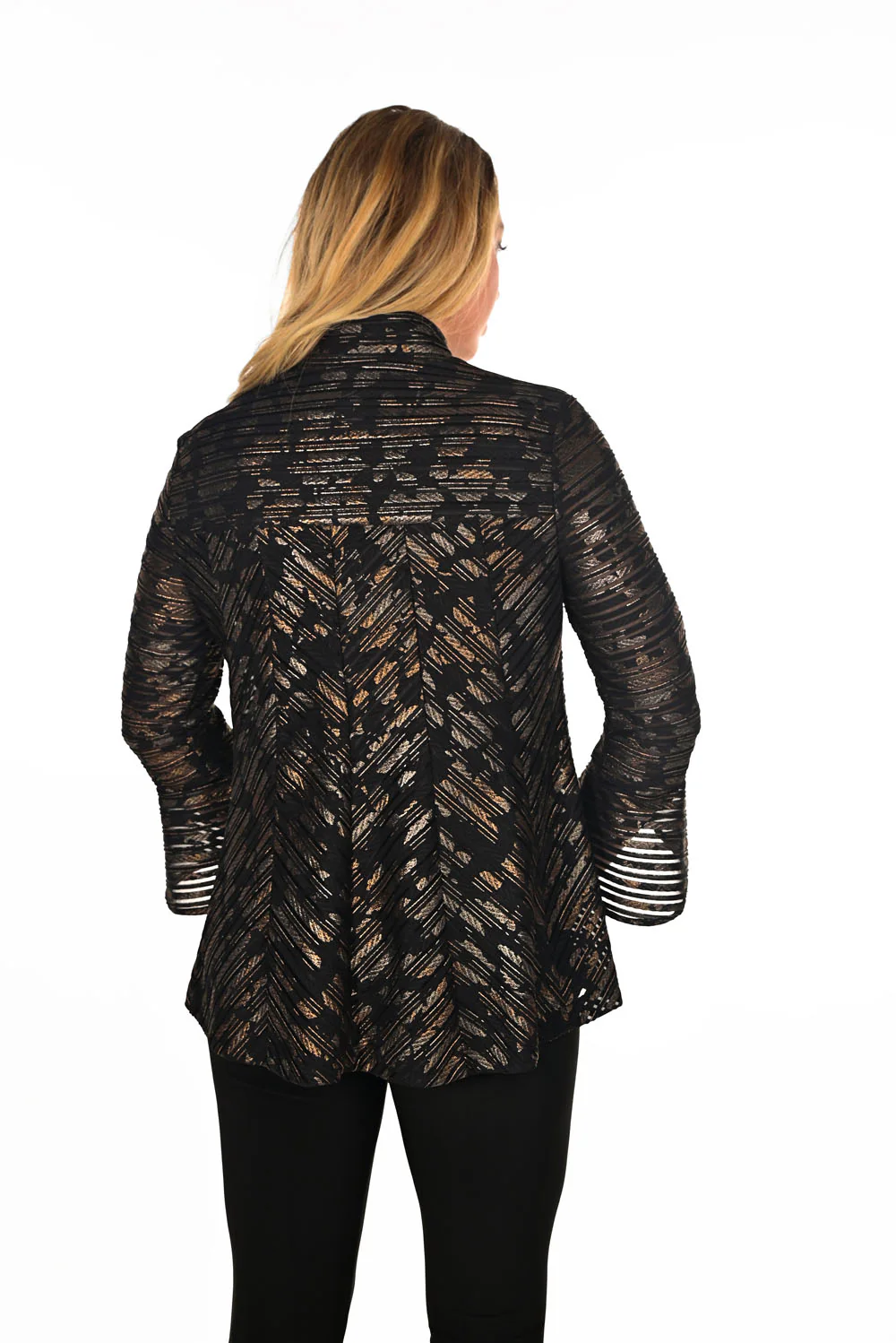 Frank Lyman Black/Copper Jacket Style 234379 - Image 2