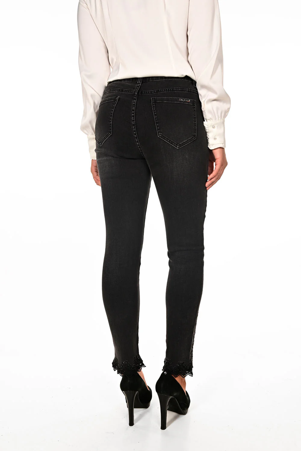 Frank Lyman Black Denim Jean Pants Style 234105U - Image 2