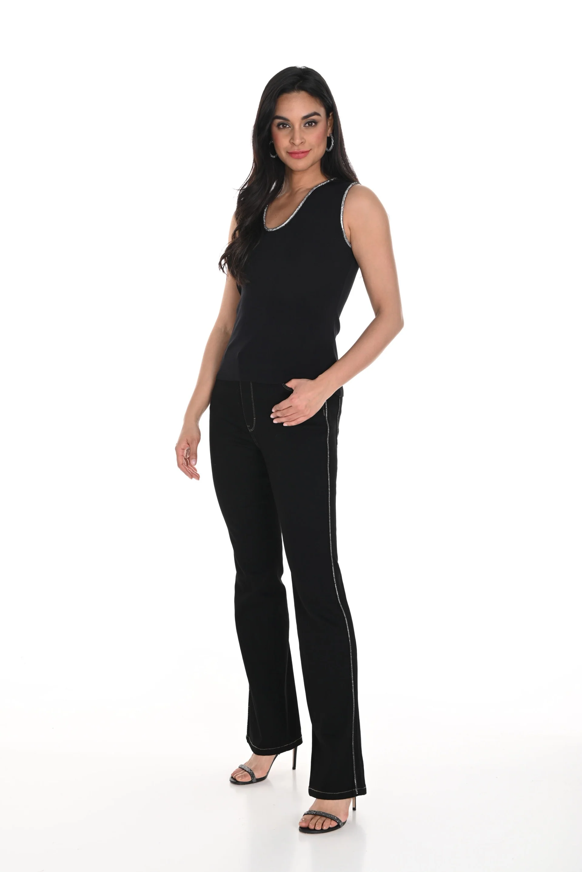 Frank Lyman Black Denim Pants Style 244687U - Image 3