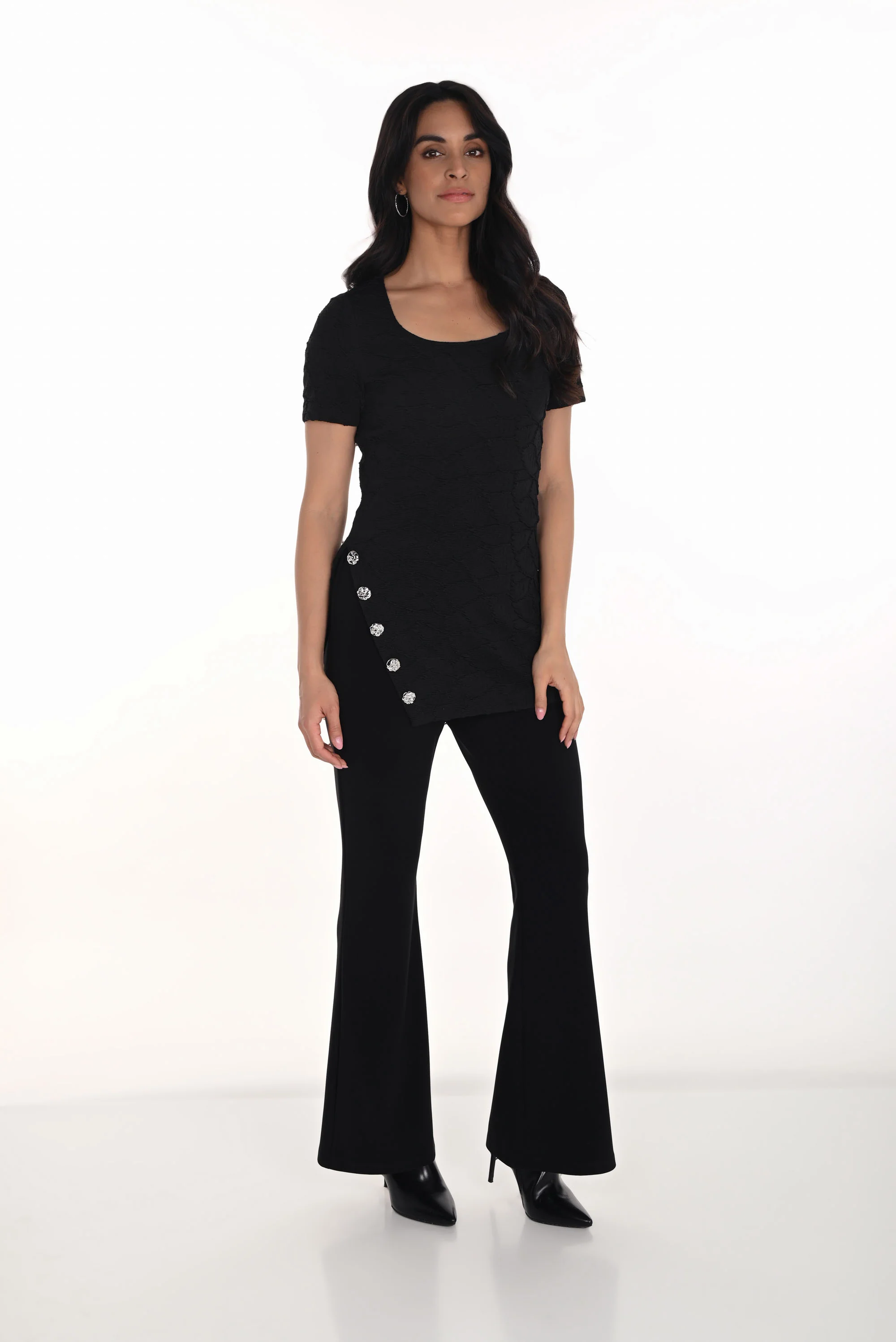 Frank Lyman Black Fit & Flared Pants Style 254015 - Image 2