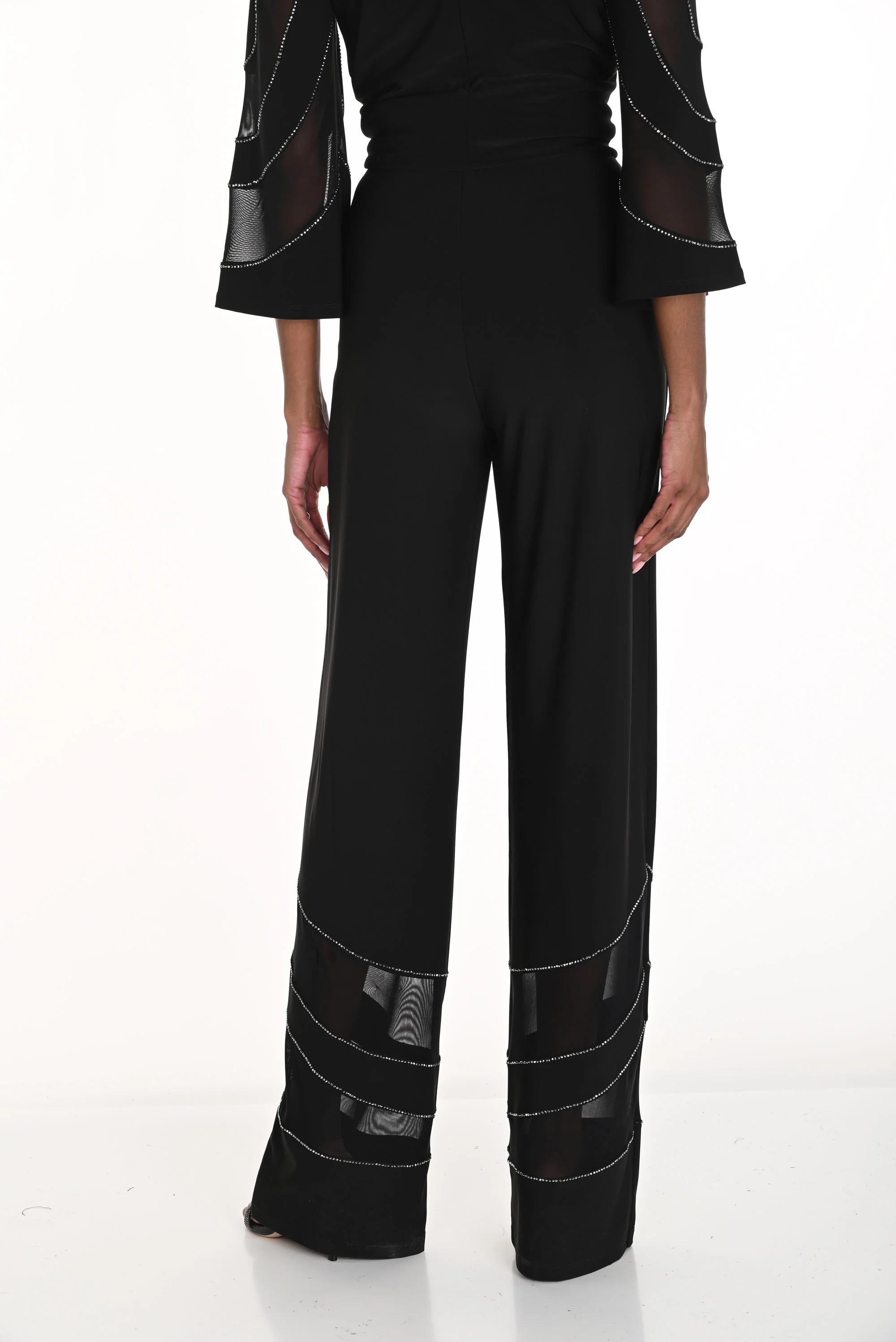 Frank Lyman Black Flare Pants with Jewels Style 259758 - Image 3