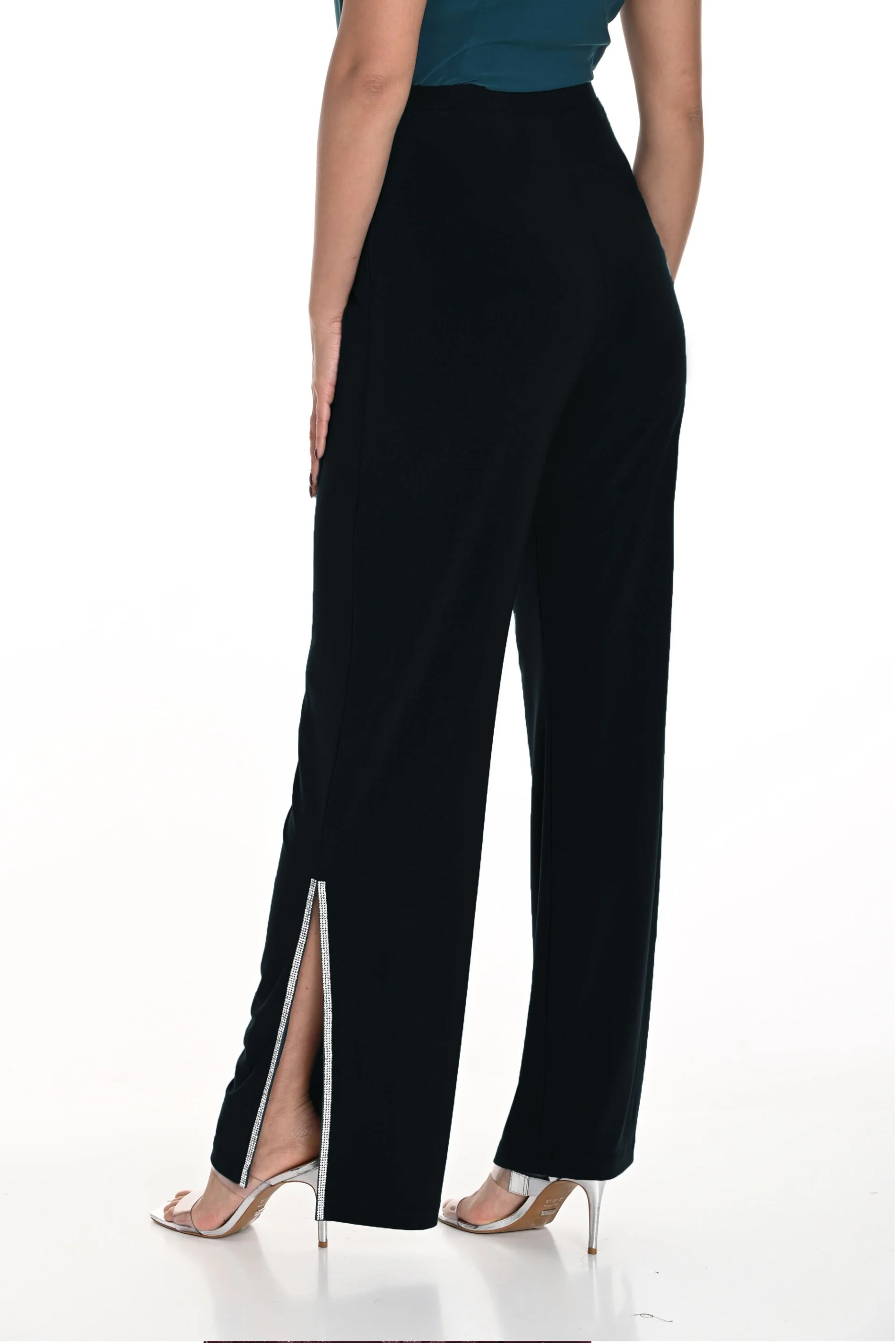 Frank Lyman Black Pants with Rhinestone Embellishments Style 249016 - Image 3