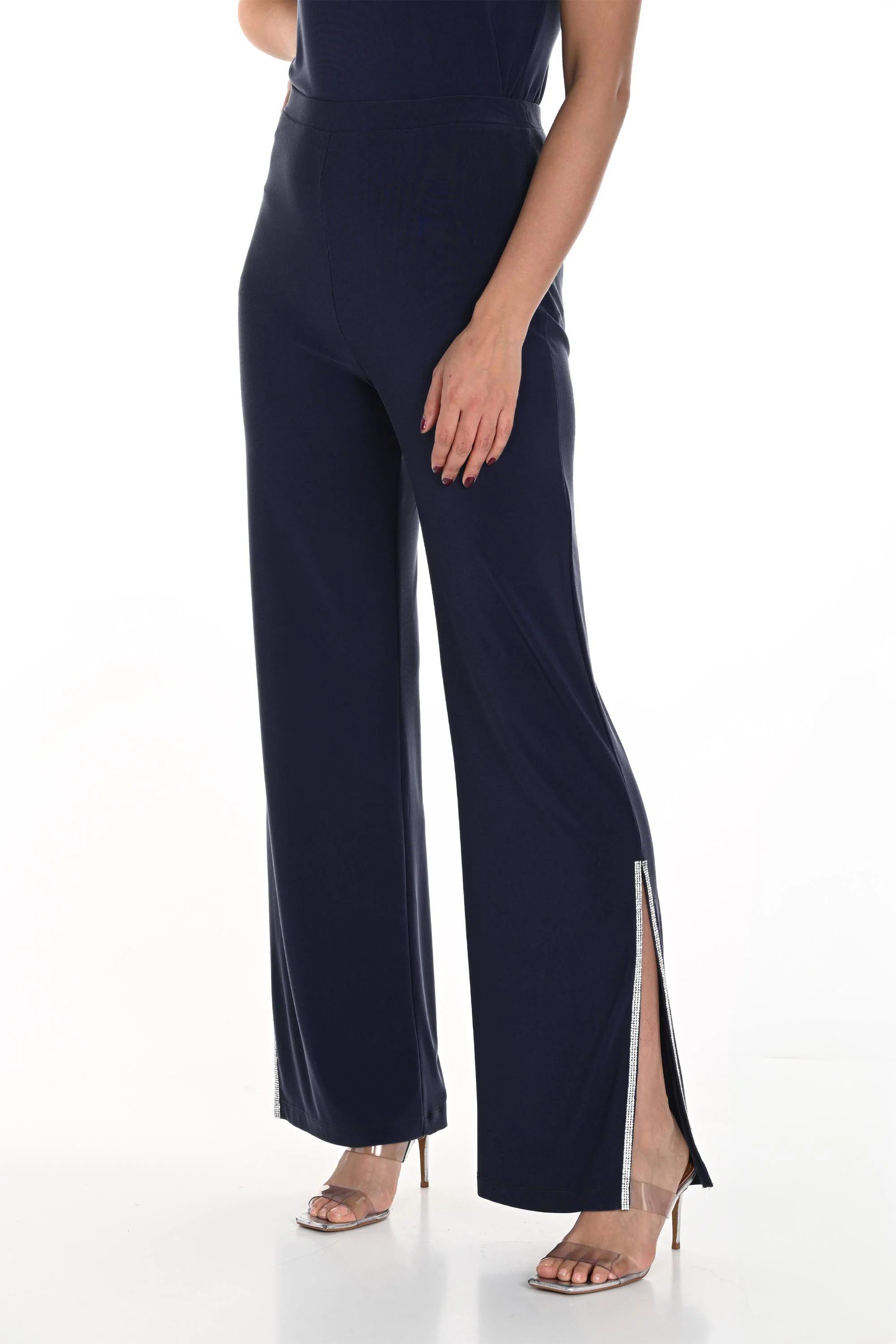 Frank Lyman Black Pants with Rhinestone Embellishments Style 249016 - Image 4