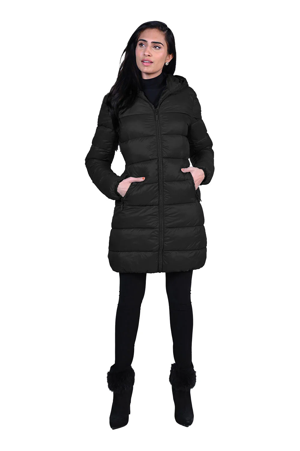 Frank Lyman Black Puffy Coat Style 223469U