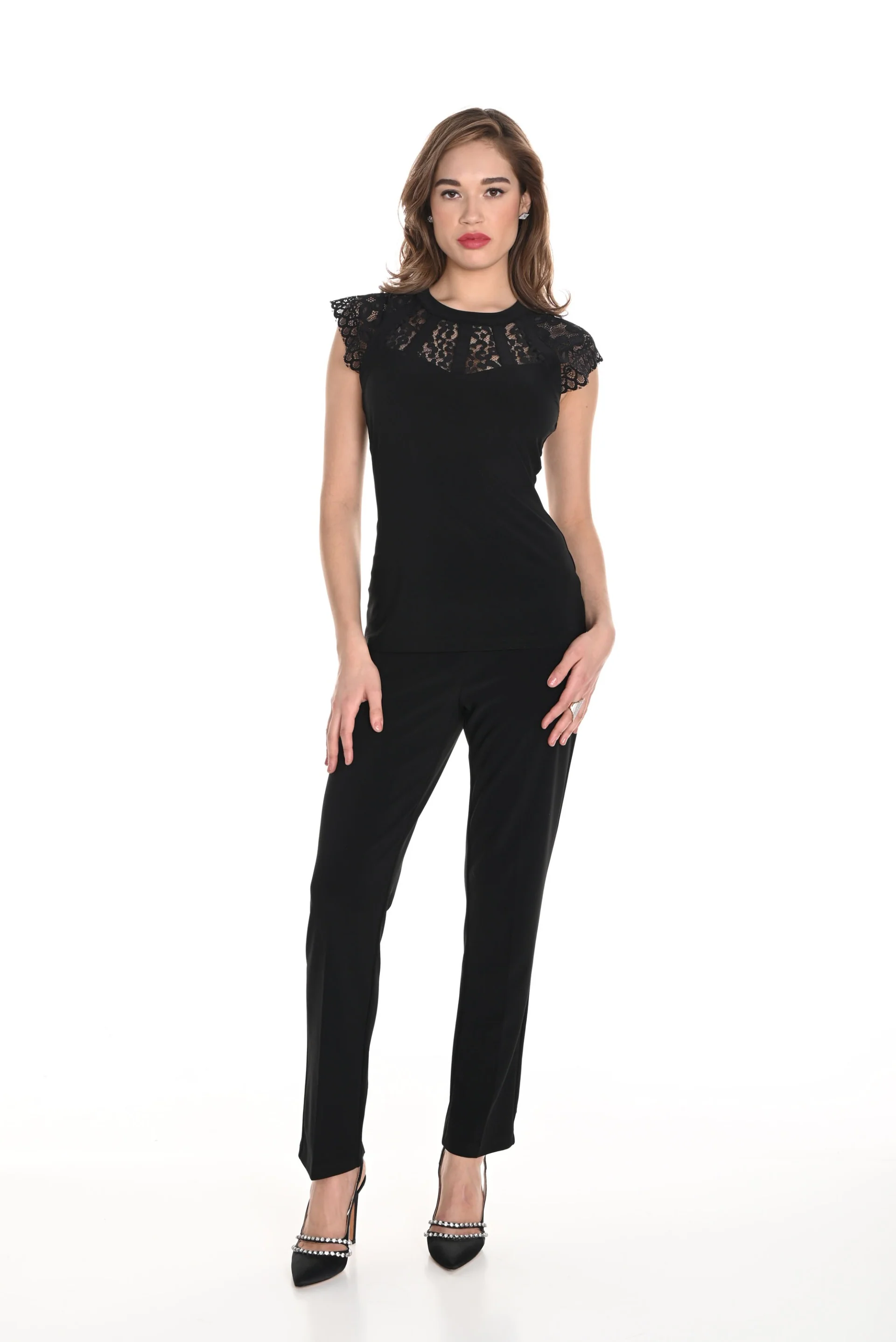 Frank Lyman Black Straight Pull-On Pants Style 244019 - Image 4