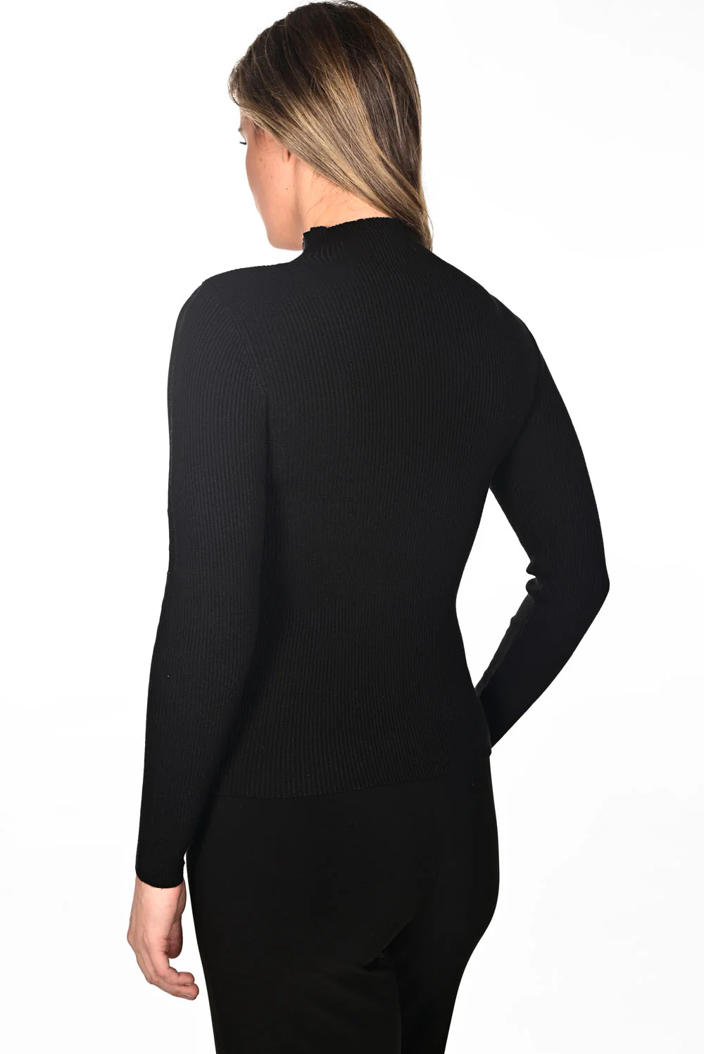 Frank Lyman Black Top with Mesh Insert Style 234142U - Image 3