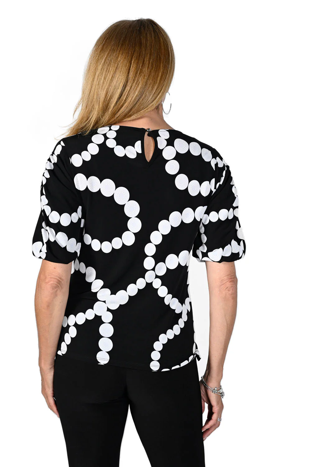Frank Lyman Black/White Knit Top Style 231290 - Image 2