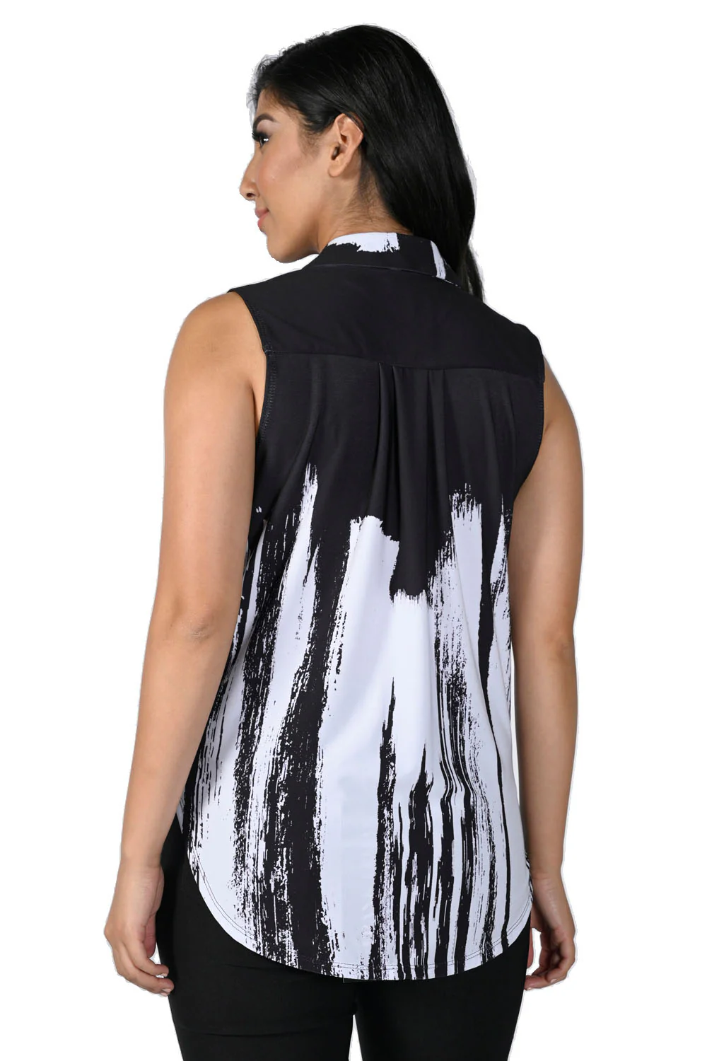 Frank Lyman Black/White Sleeveless Top Style 231182 - Image 2