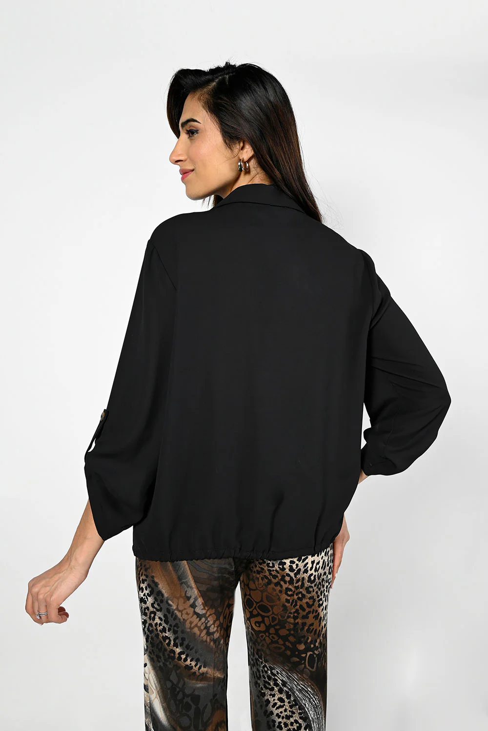 Frank Lyman Black Woven Top Style 223336 - Image 3
