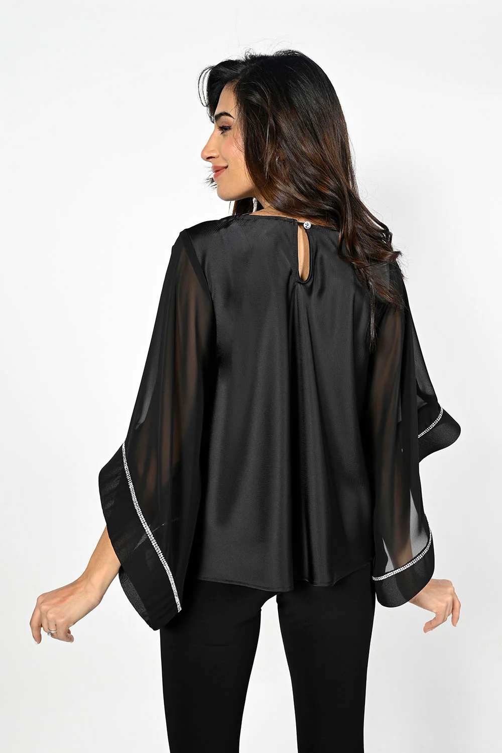 Frank Lyman Black Woven Top Style 229273 - Image 3