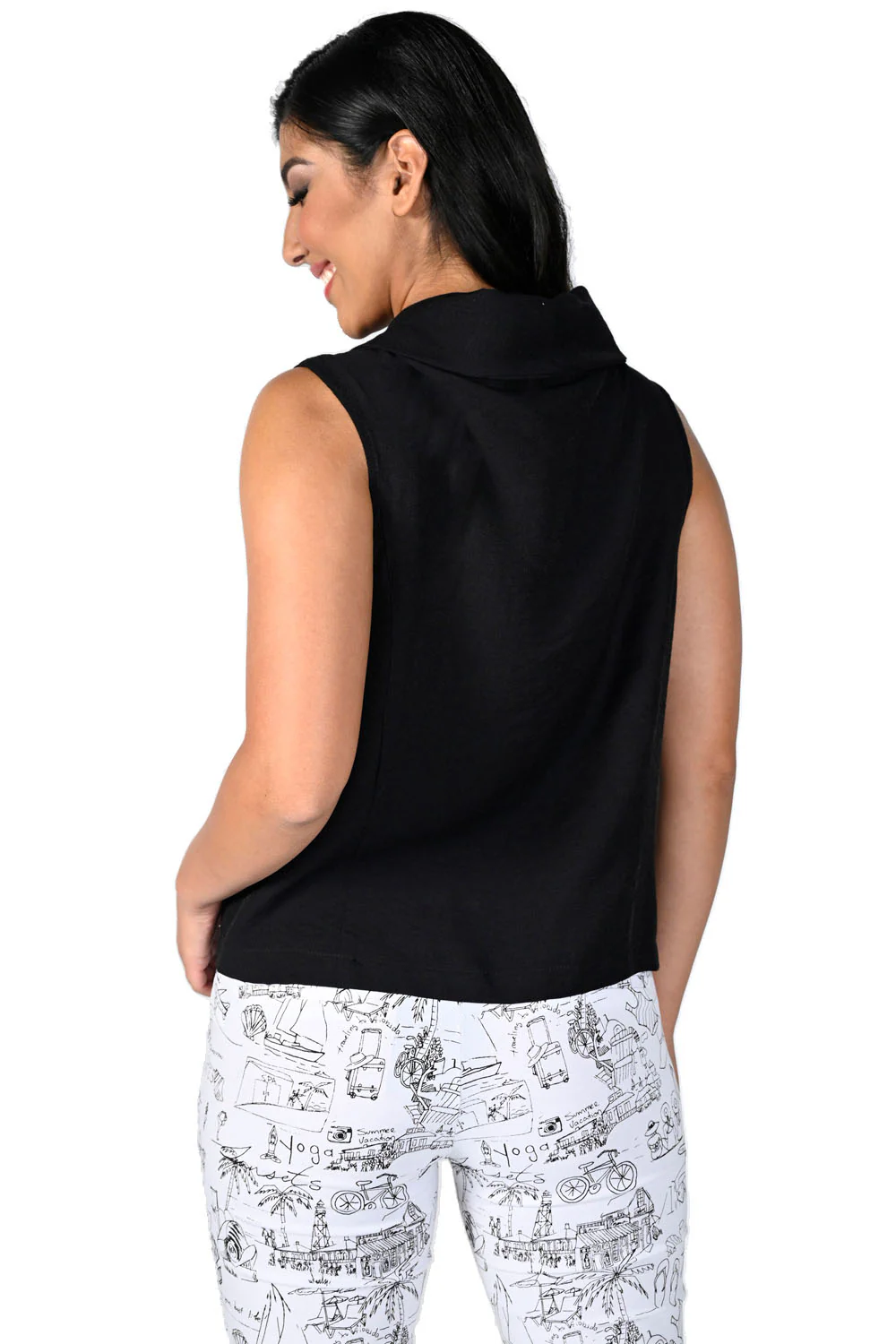 Frank Lyman Black Woven Top Style 231150 - Image 2