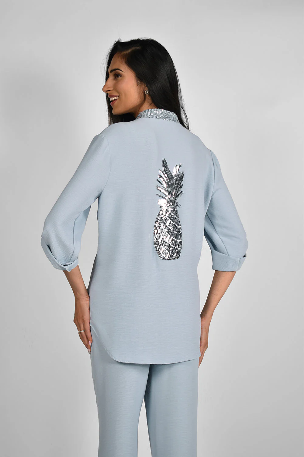 Frank Lyman Blue Blouse Style 221219 - Image 2