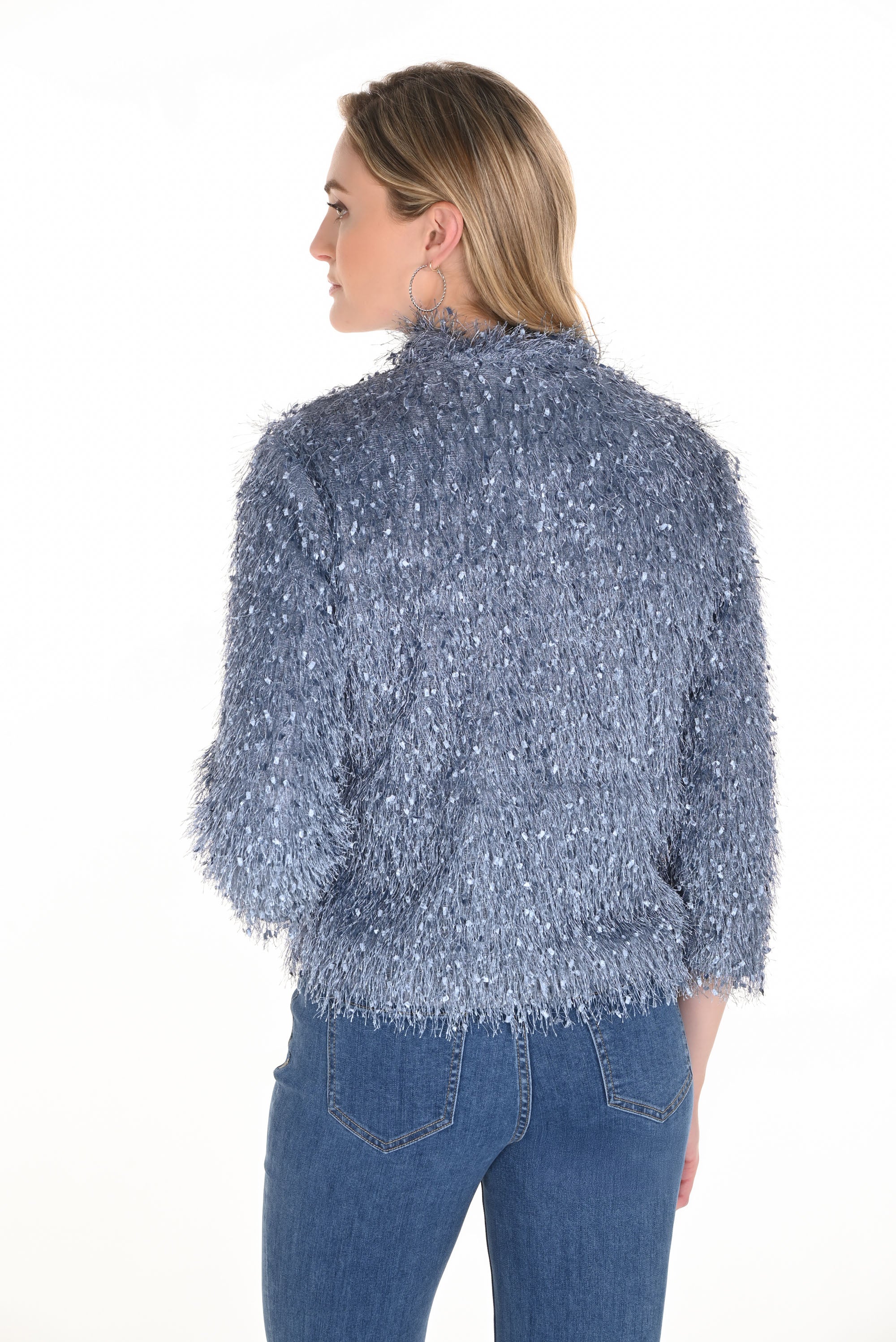 Frank Lyman Blue Open Front Bolero Style 253792 - Image 2