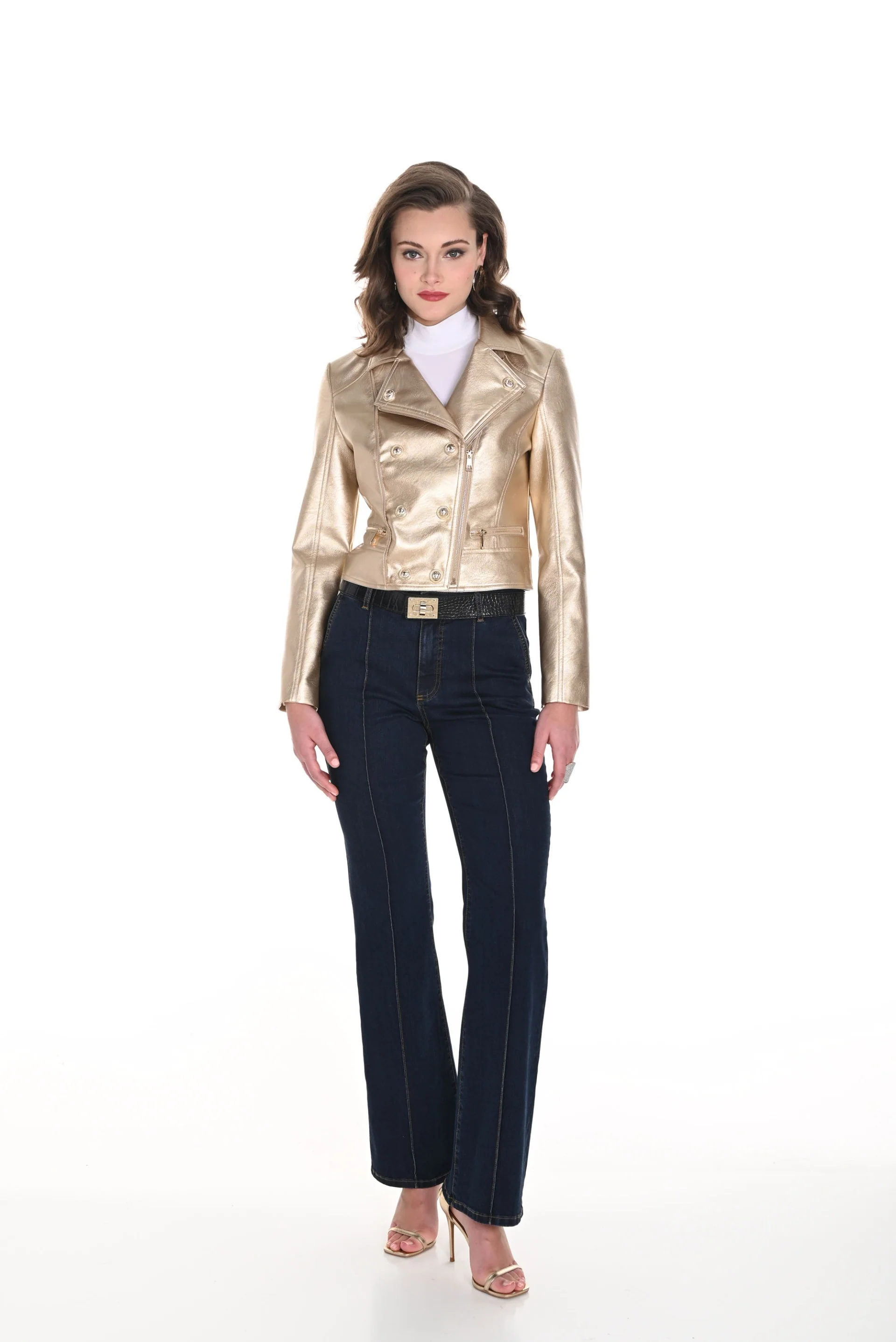 Frank Lyman Blue Straight Denim Jean Pants Style 244634U - Image 3