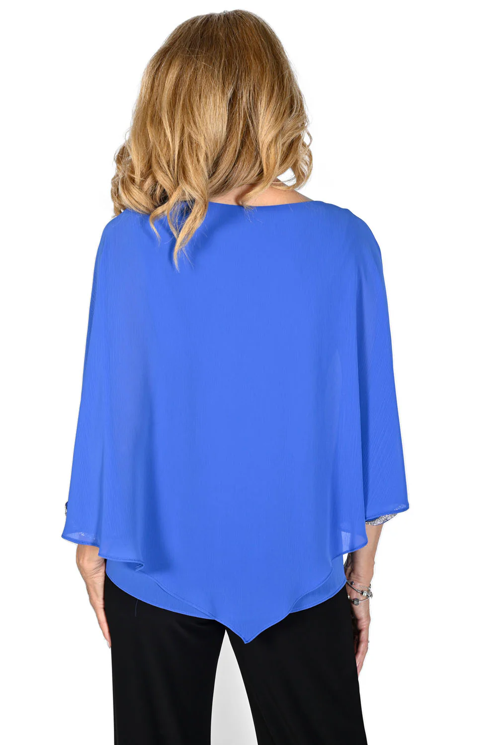 Frank Lyman Blue V-Neck Top Style 232141 - Image 2