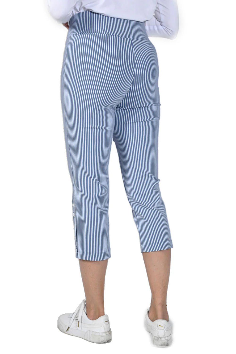 Frank Lyman Blue/White Capri Pants Style 231121 - Image 2