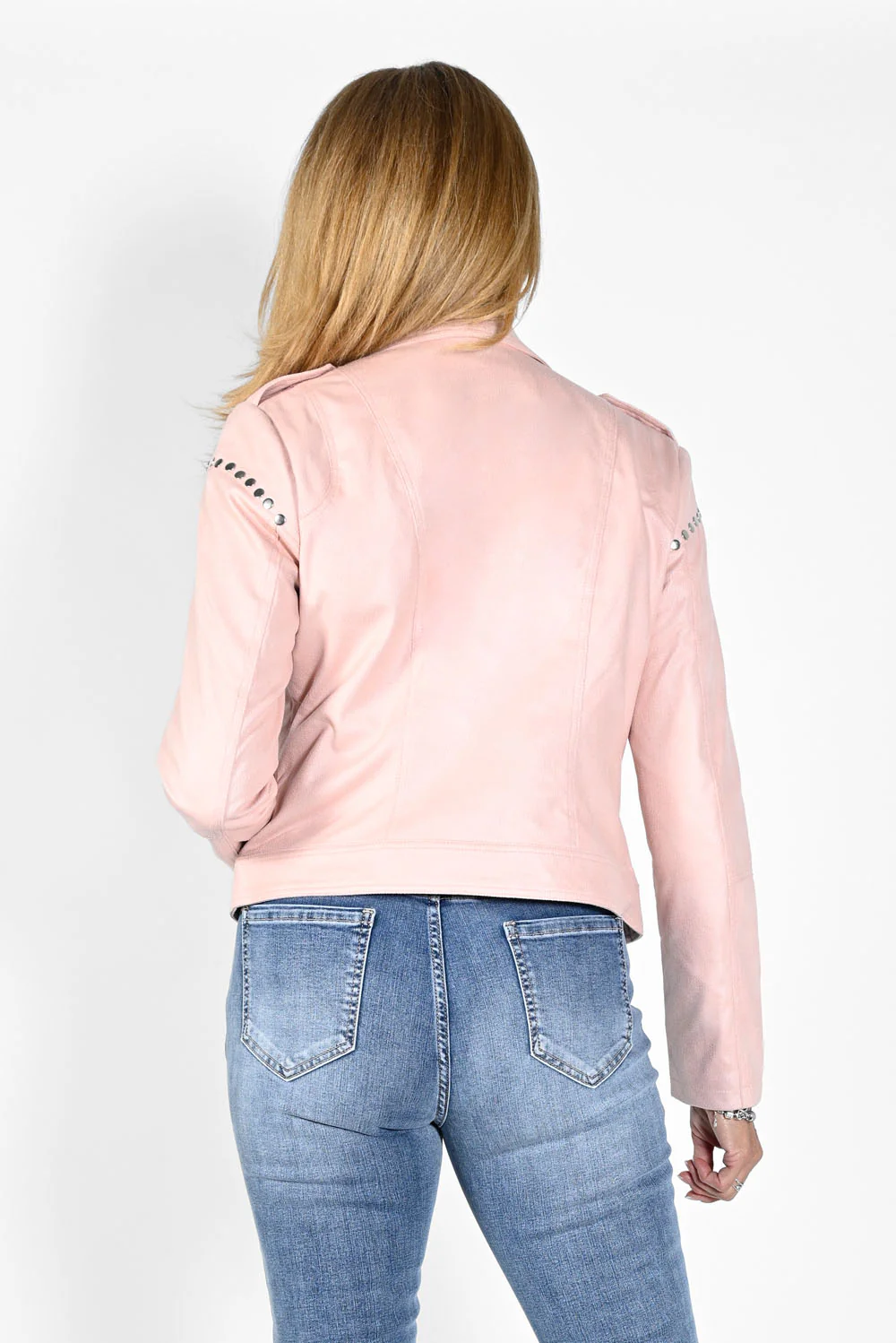 Frank Lyman Blush Leatherette Jacket Style 231712U - Image 2