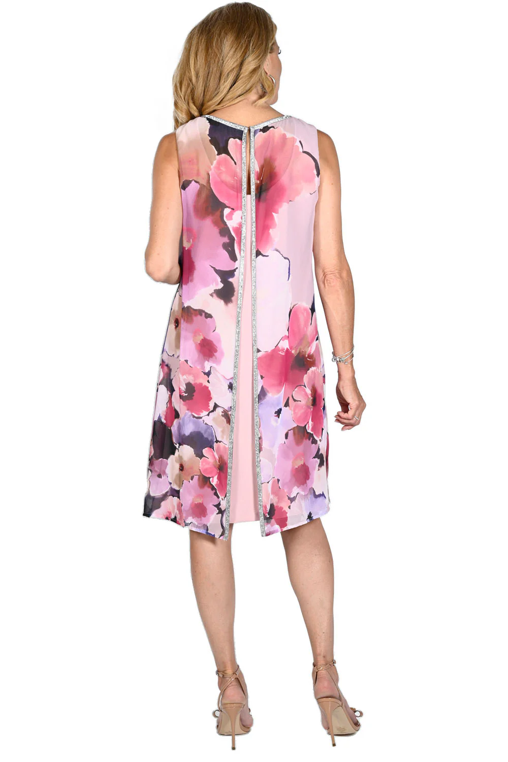Frank Lyman Blush/Purple Woven Sleeveless Dress tyle 232206 - Image 2
