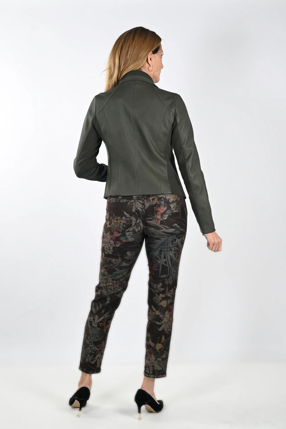 Frank Lyman Brown/Green Reversible Denim Jean Pants Style 233908U - Image 6