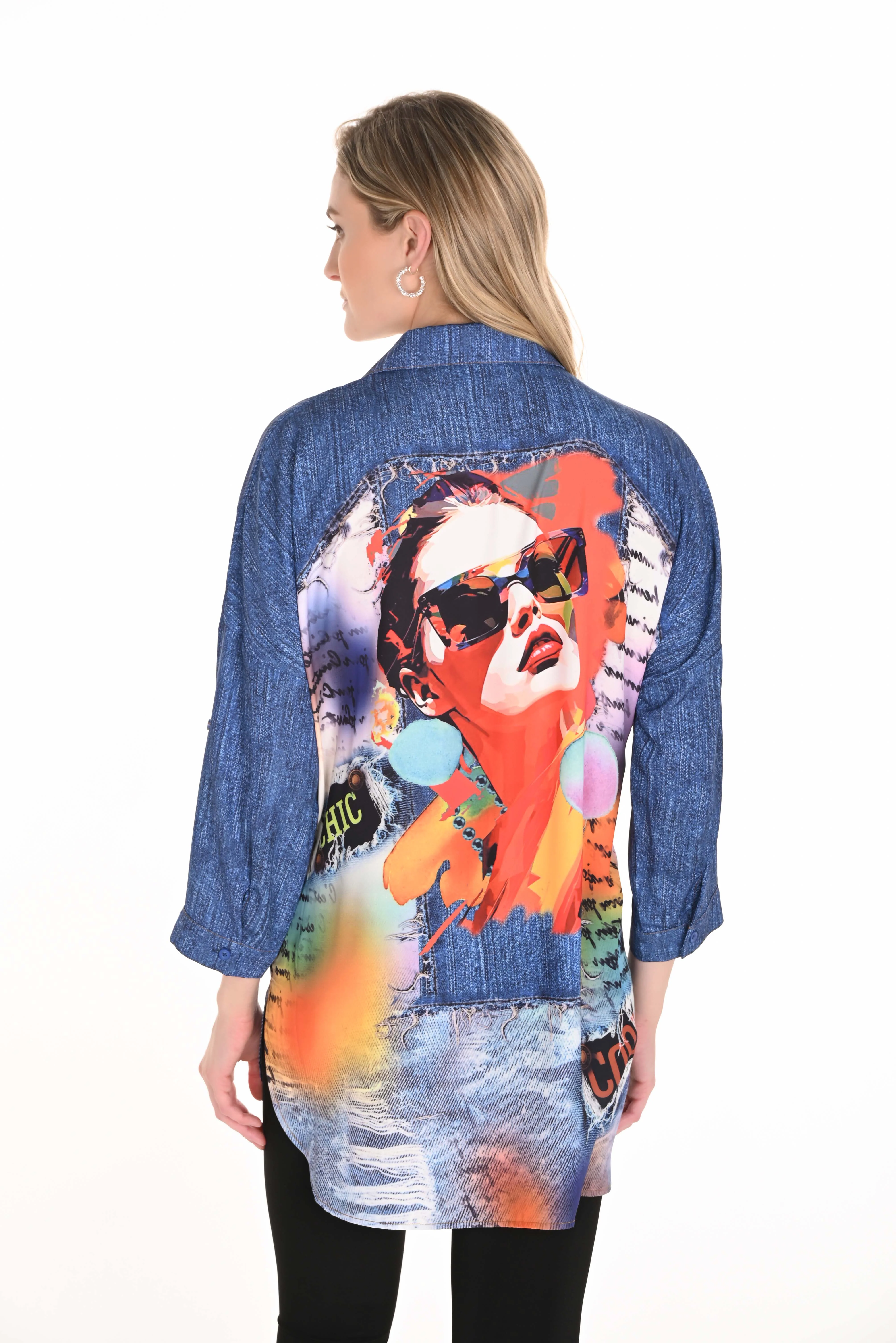 Frank Lyman Casual Print Long-sleeve Shirt Style 253827 - Image 2