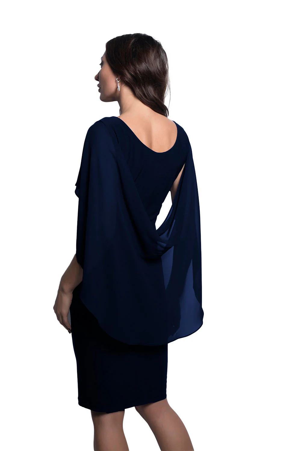 Frank Lyman Chiffon Cape Dress Style 209228 - Image 5