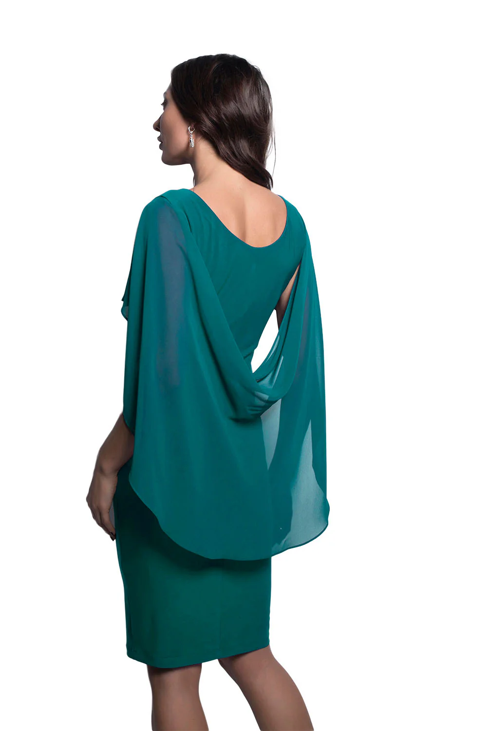 Frank Lyman Chiffon Cape Dress Style 209228 - Image 7
