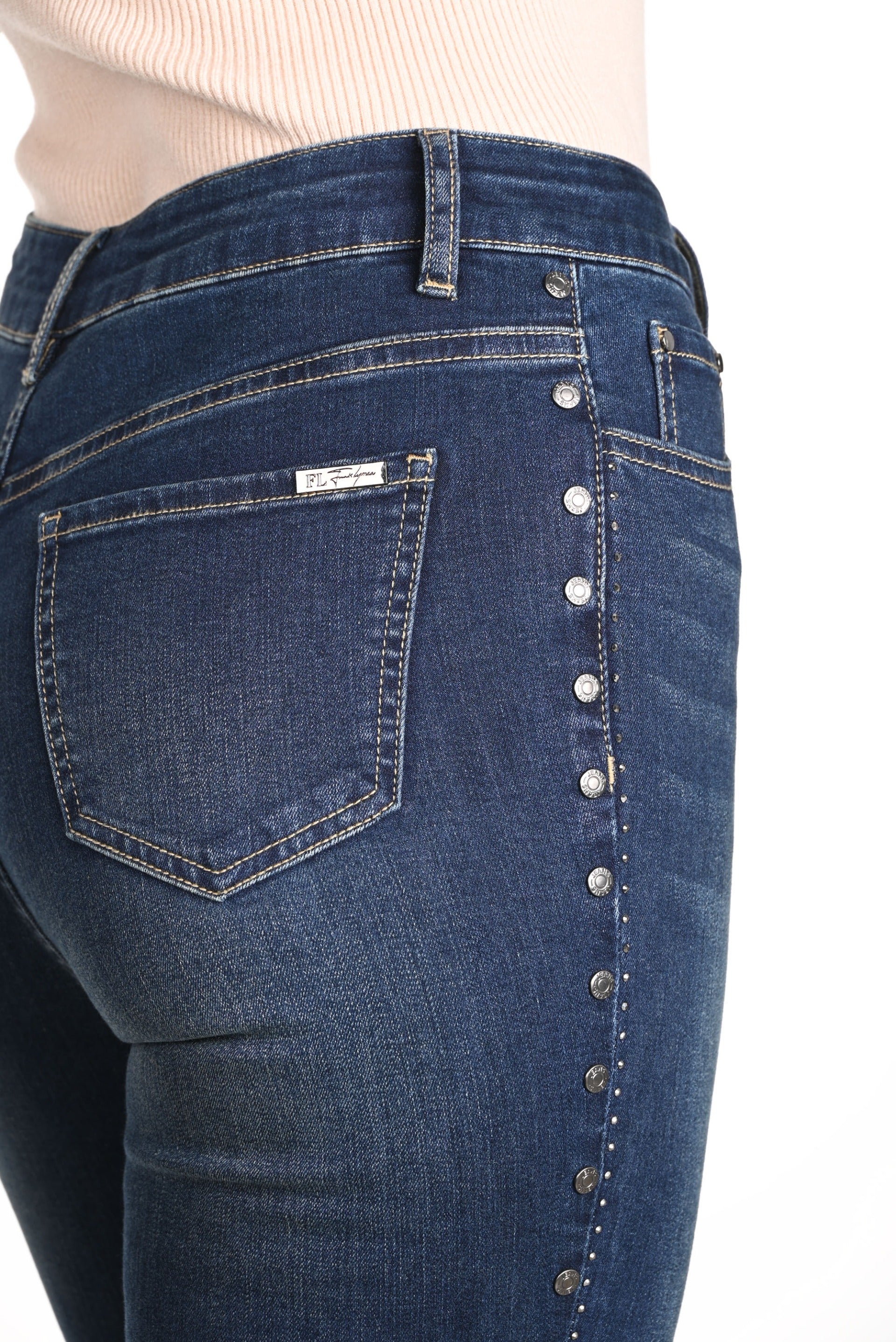Frank Lyman Dark Blue Denim Pants Style 243493U - Image 3