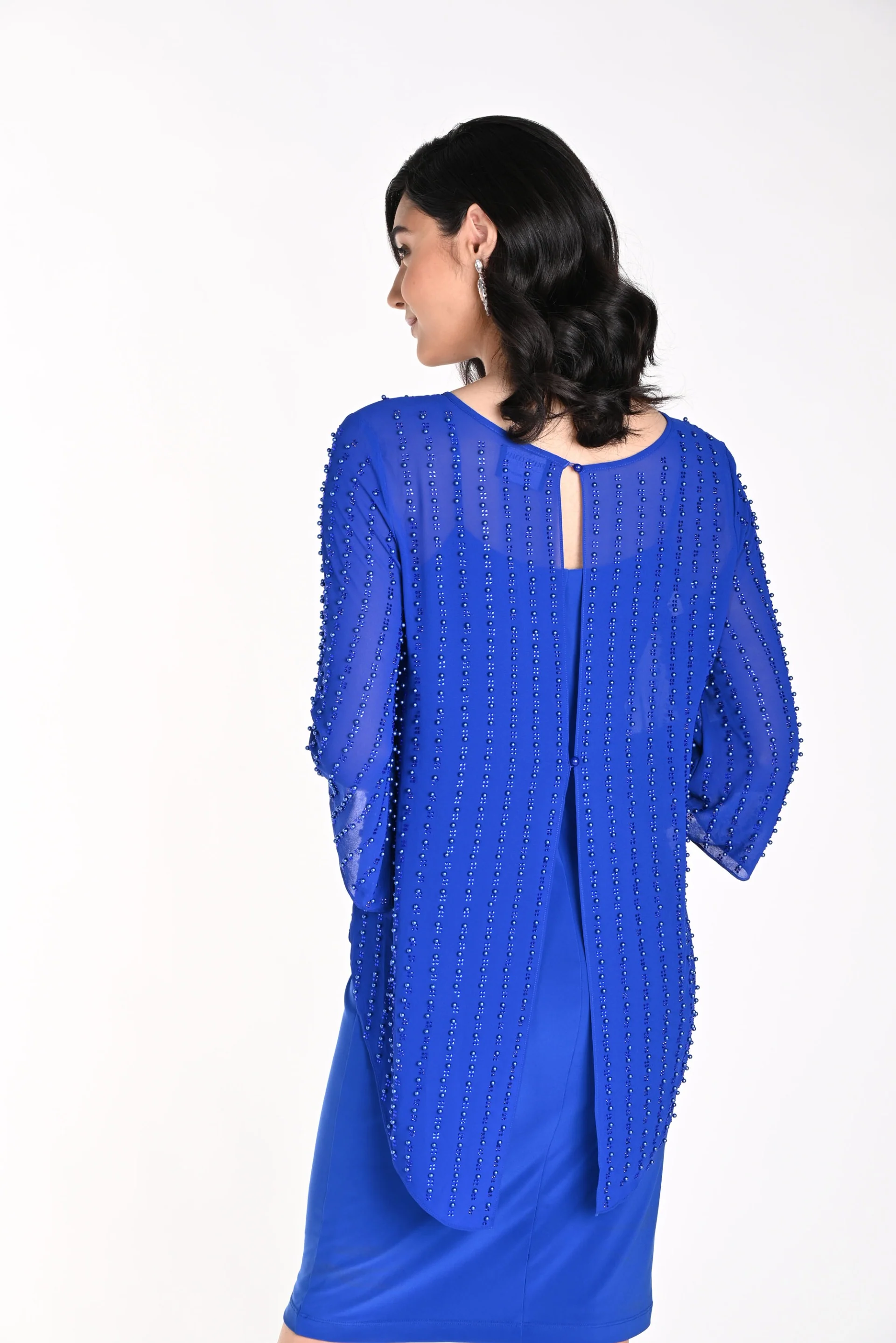 Frank Lyman Electric Blue Chiffon Top Style 242302U - Image 3