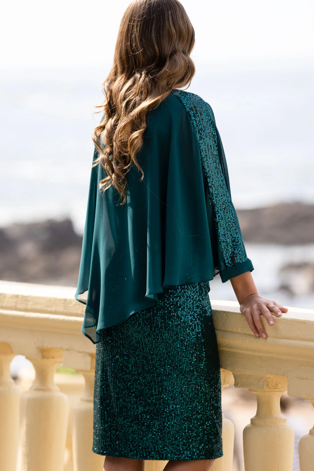 Frank Lyman Emerald Woven Dress Style 239256 - Image 2