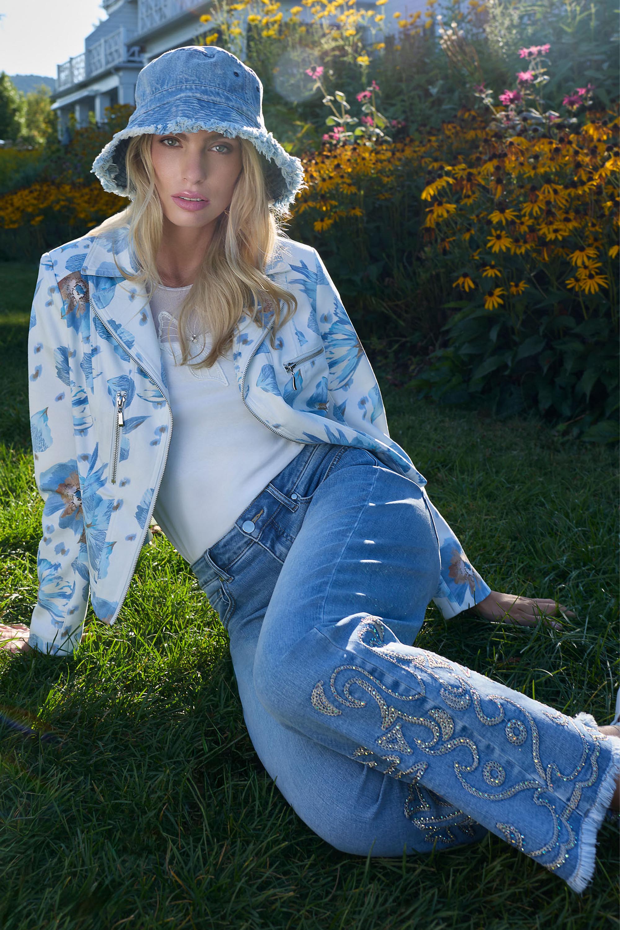 Frank Lyman Floral Moto Style Jacket Style 261618 - Image 2