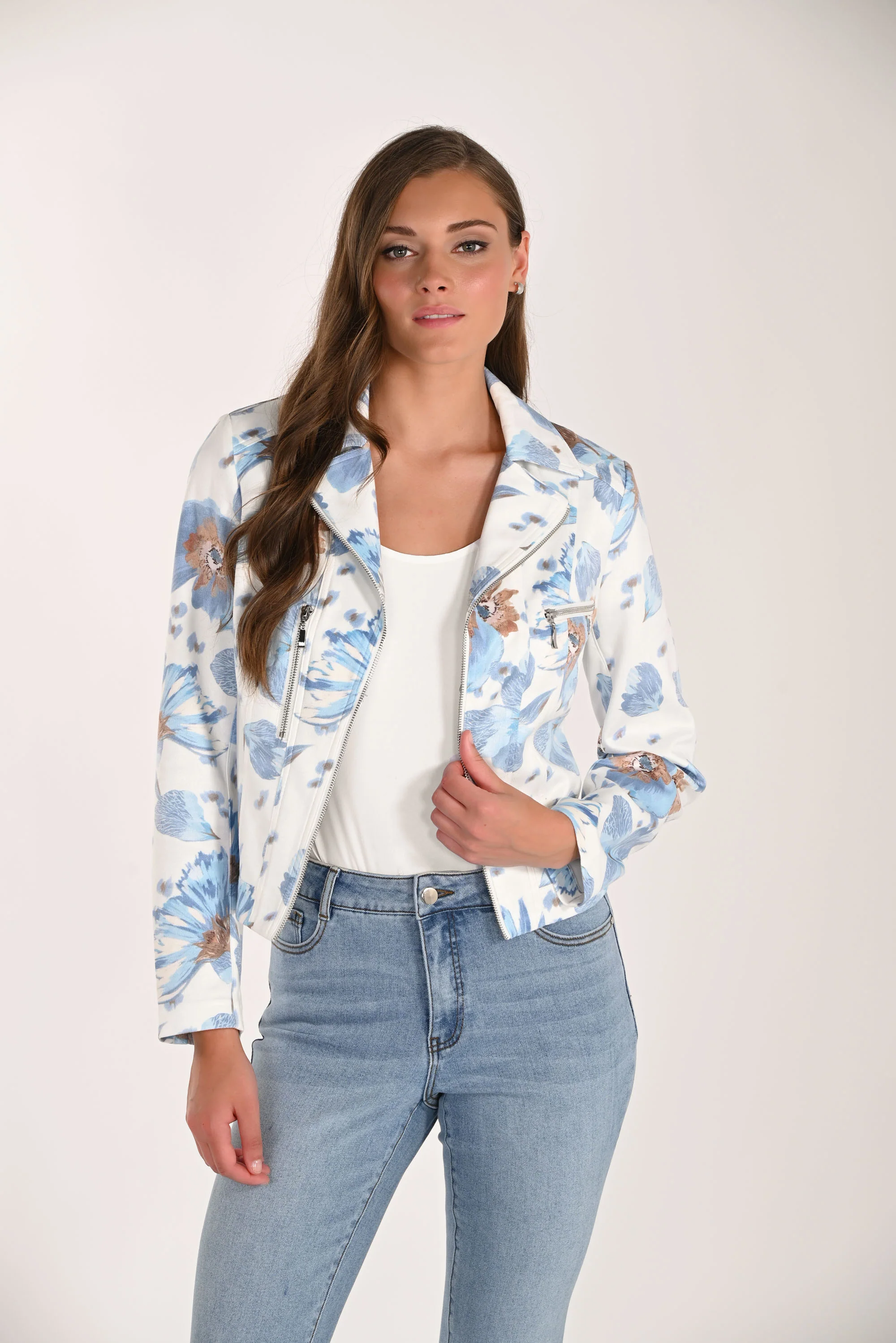 Frank Lyman Floral Moto Style Jacket Style 261618 - Image 3