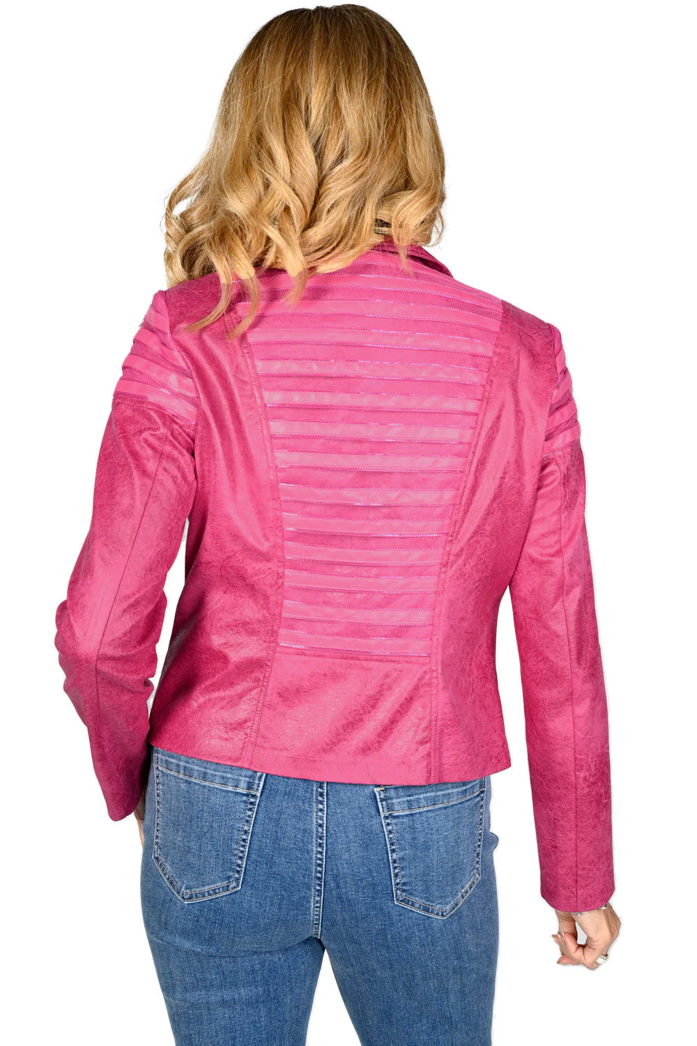 Frank Lyman Fuchsia Faux Suede Jacket Style 236701U - Image 2