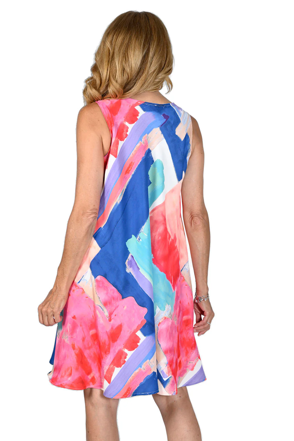 Frank Lyman Fuchsia/Royal Sleeveless Dress Style 231151 - Image 2