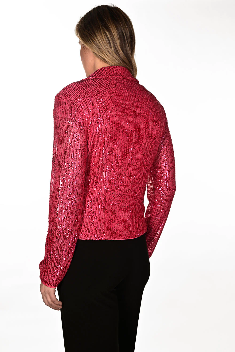 Frank Lyman Fuchsia Sequin Jacket Style 234250 - Image 2