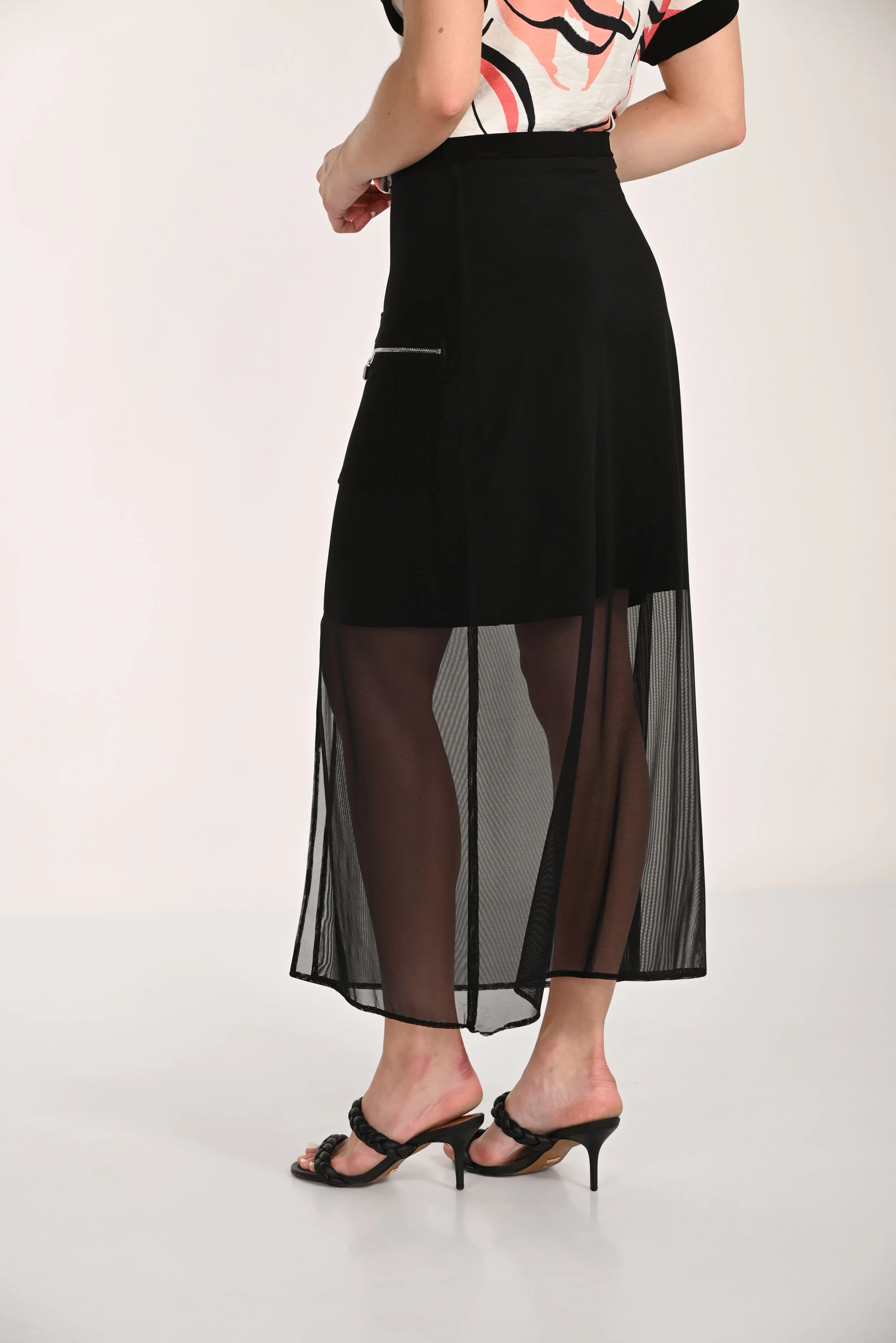 Frank Lyman High-waist Pencil Skirt with Mesh Style 266037 - Image 2