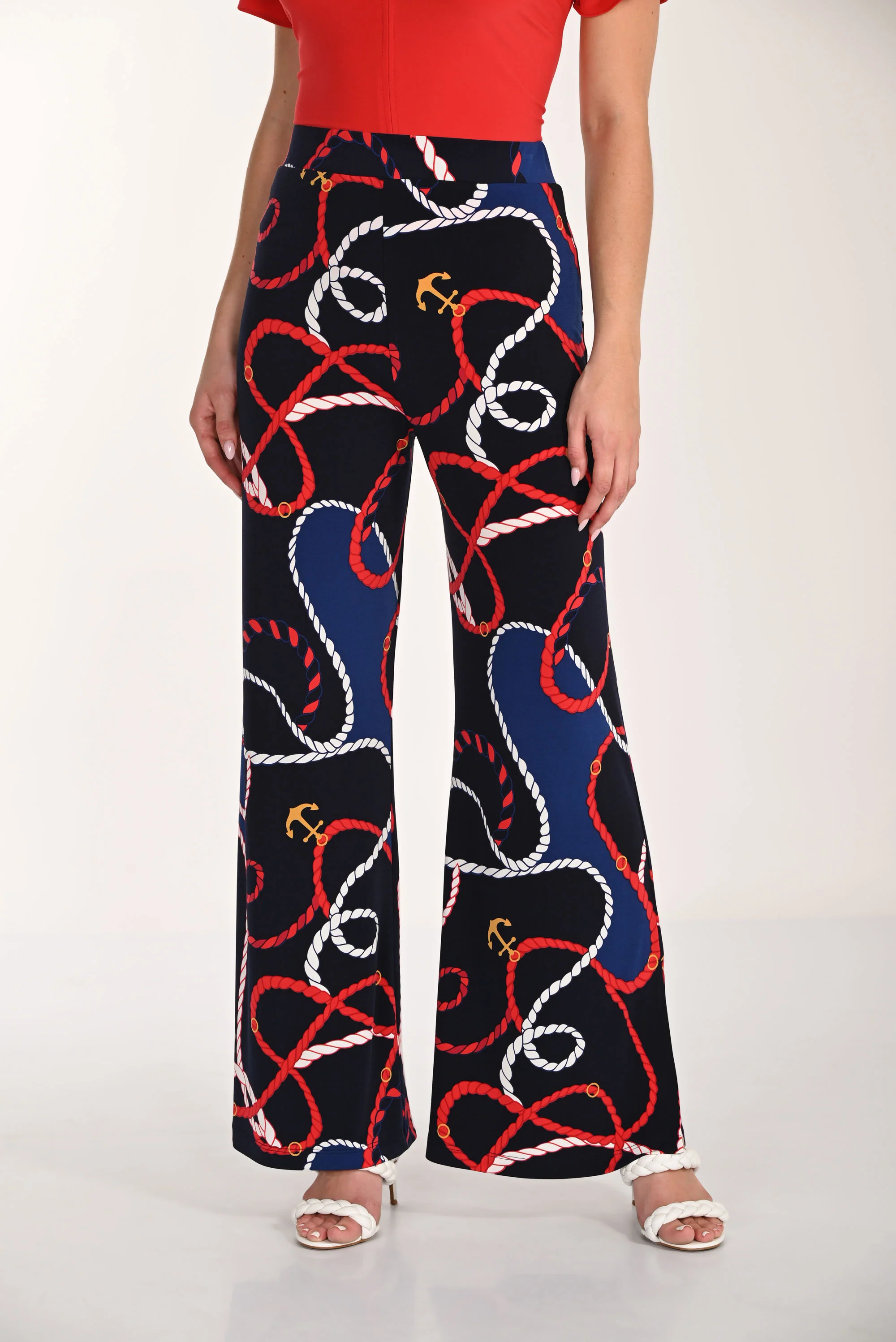 Frank Lyman High-waisted Abstract Print Trousers Style 266419