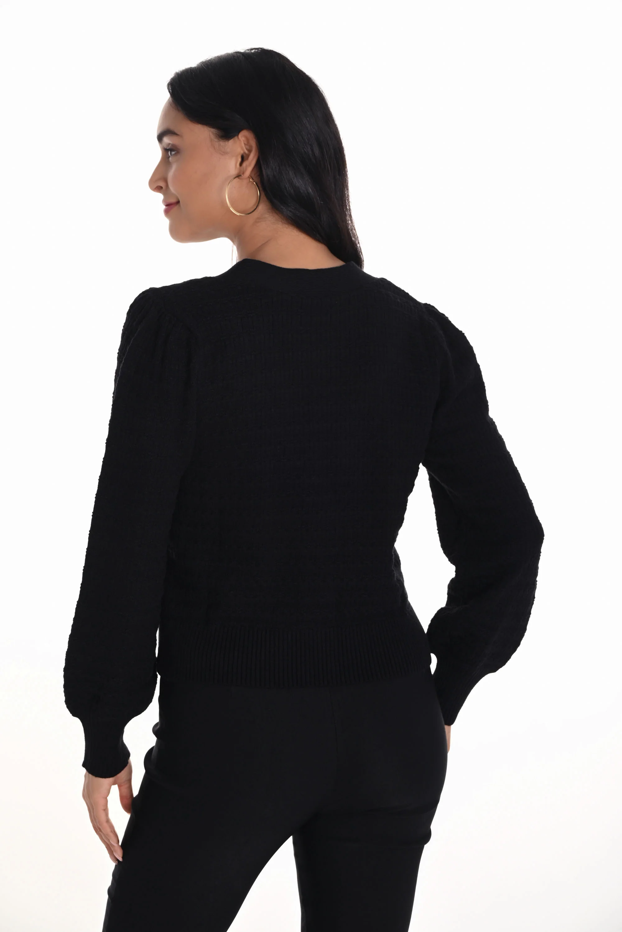 Frank Lyman Knit Cardigan With Decorative Bows Style 246224U - Image 2