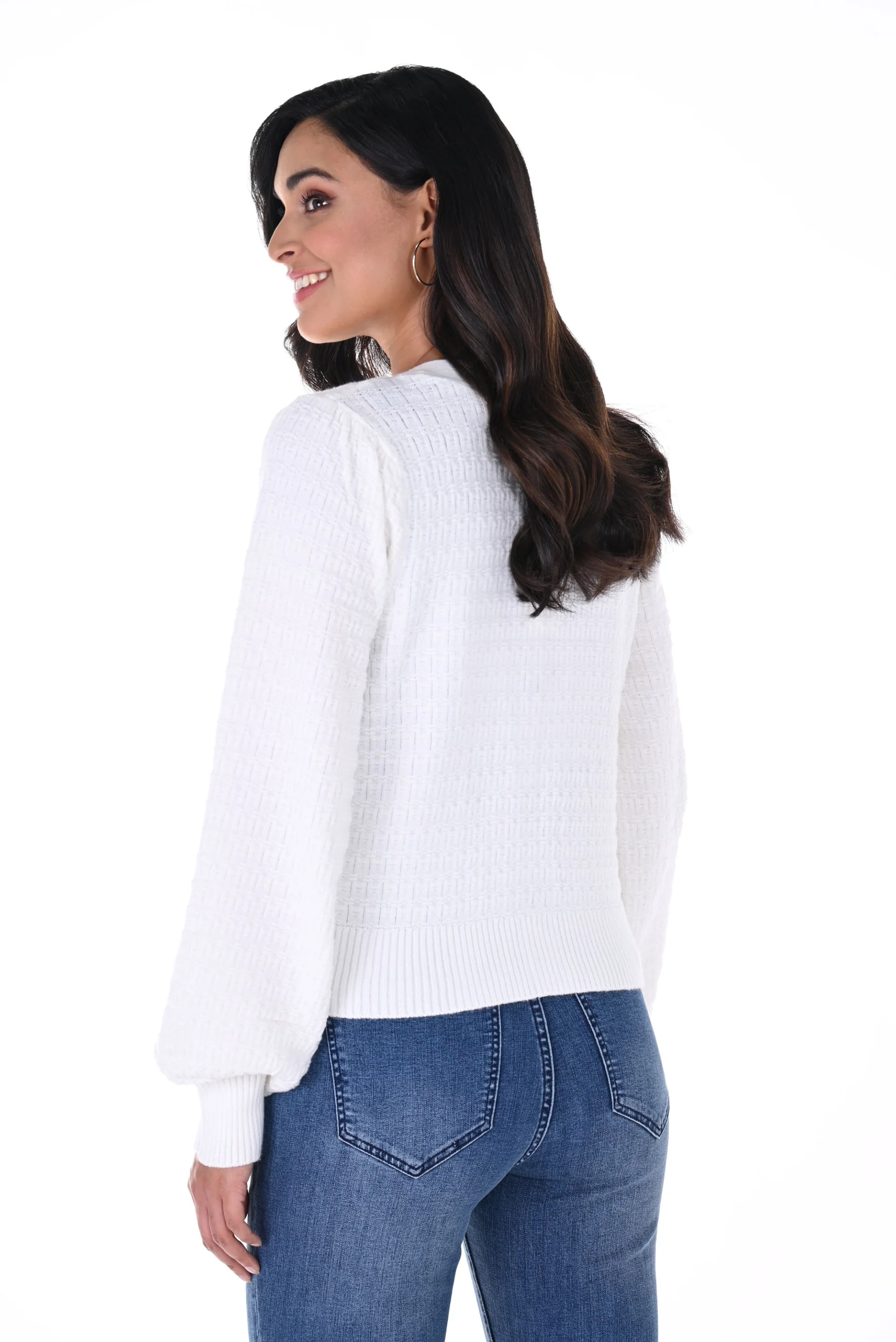 Frank Lyman Knit Cardigan With Decorative Bows Style 246224U - Image 4