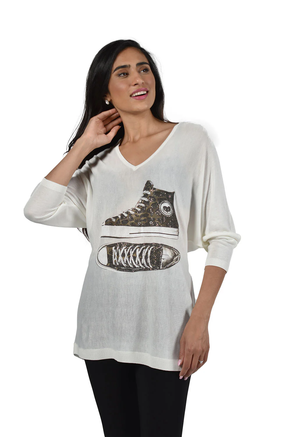 Frank Lyman Knit Ivory Top Style 226128