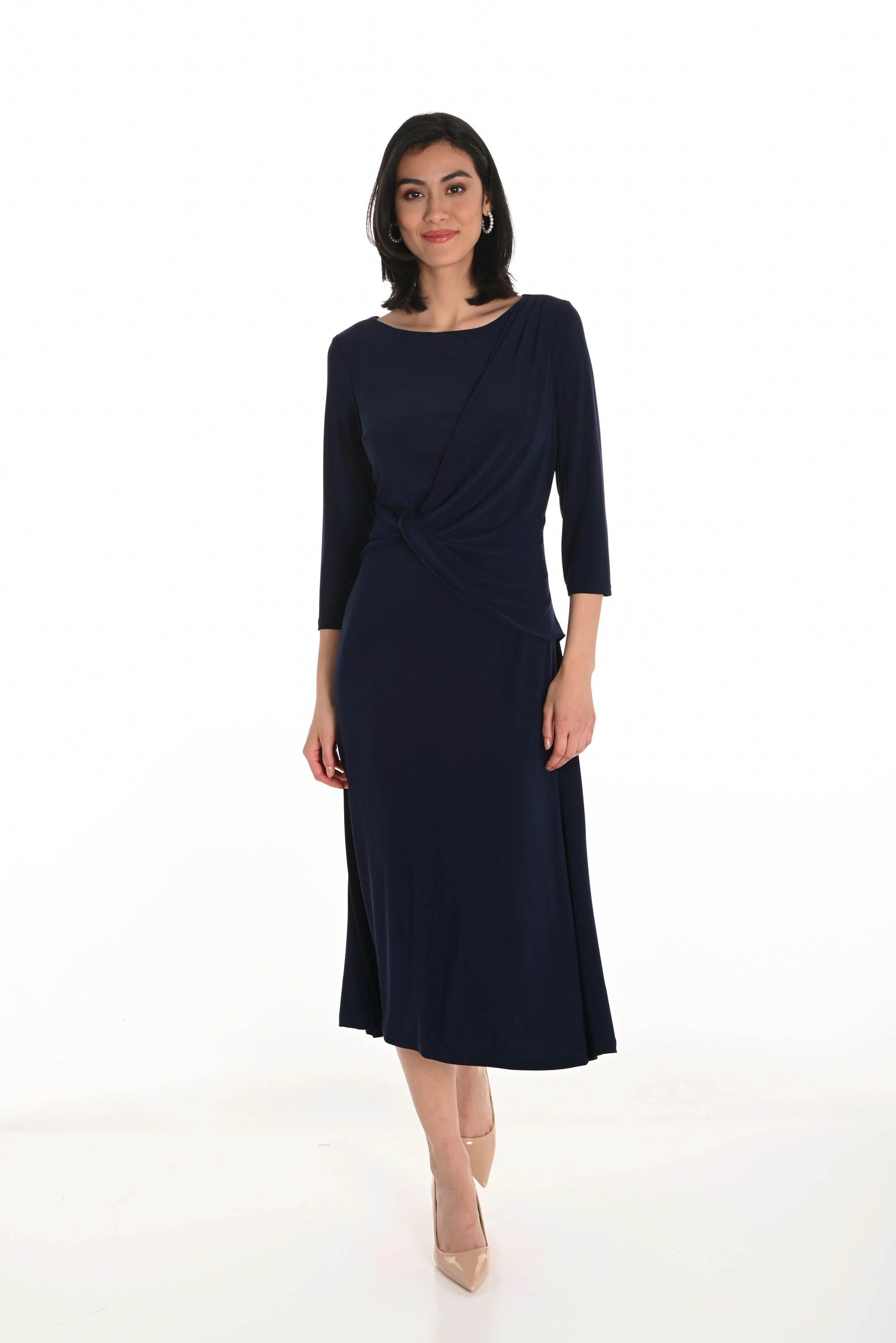 Frank Lyman Maxi Wrap Dress with Boat Neckline Style 254001 - Image 2