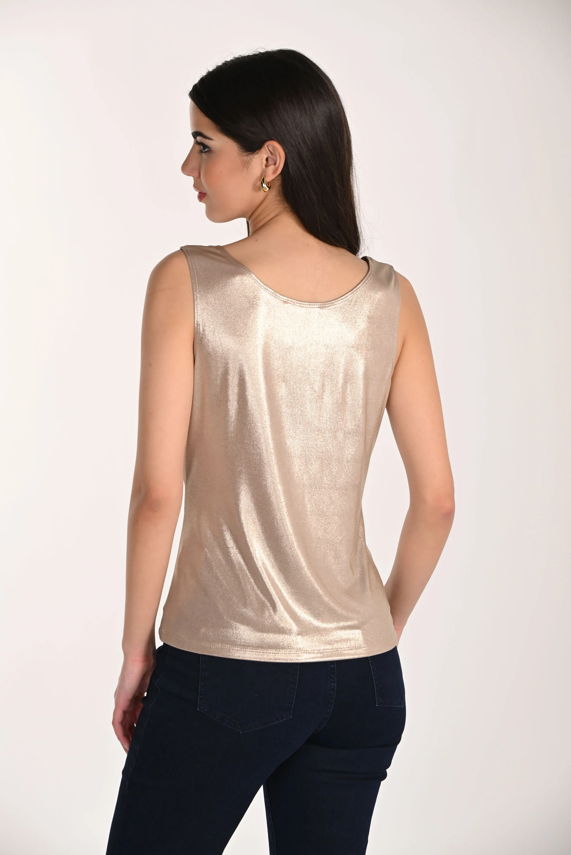 Frank Lyman Metallic Sleeveless Cami Style 266337 - Image 2