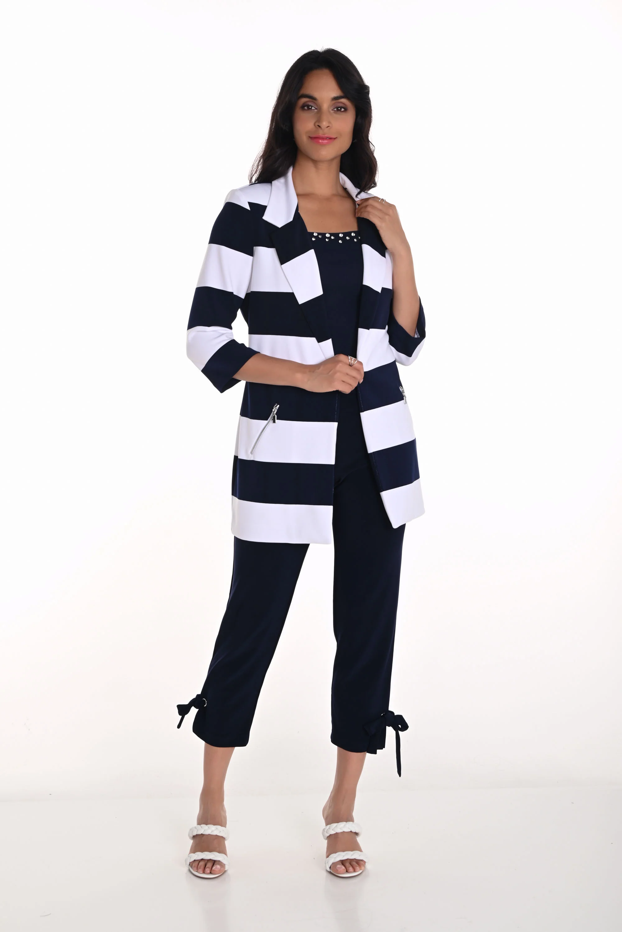 Frank Lyman Midnight Blue Cropped Pants Style 251021 - Image 5