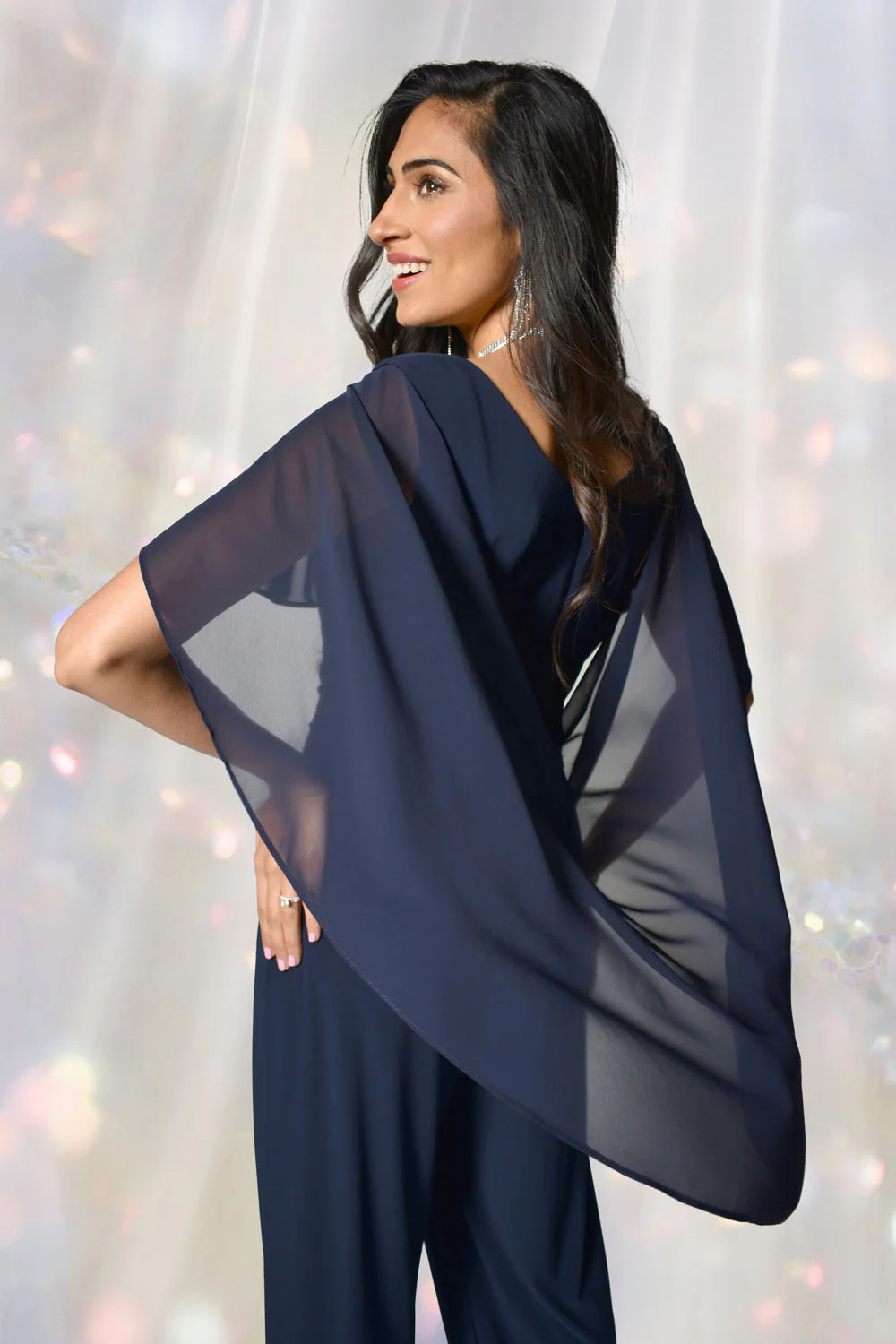 Frank Lyman Midnight Blue Jumpsuit Style 228161 - Image 2